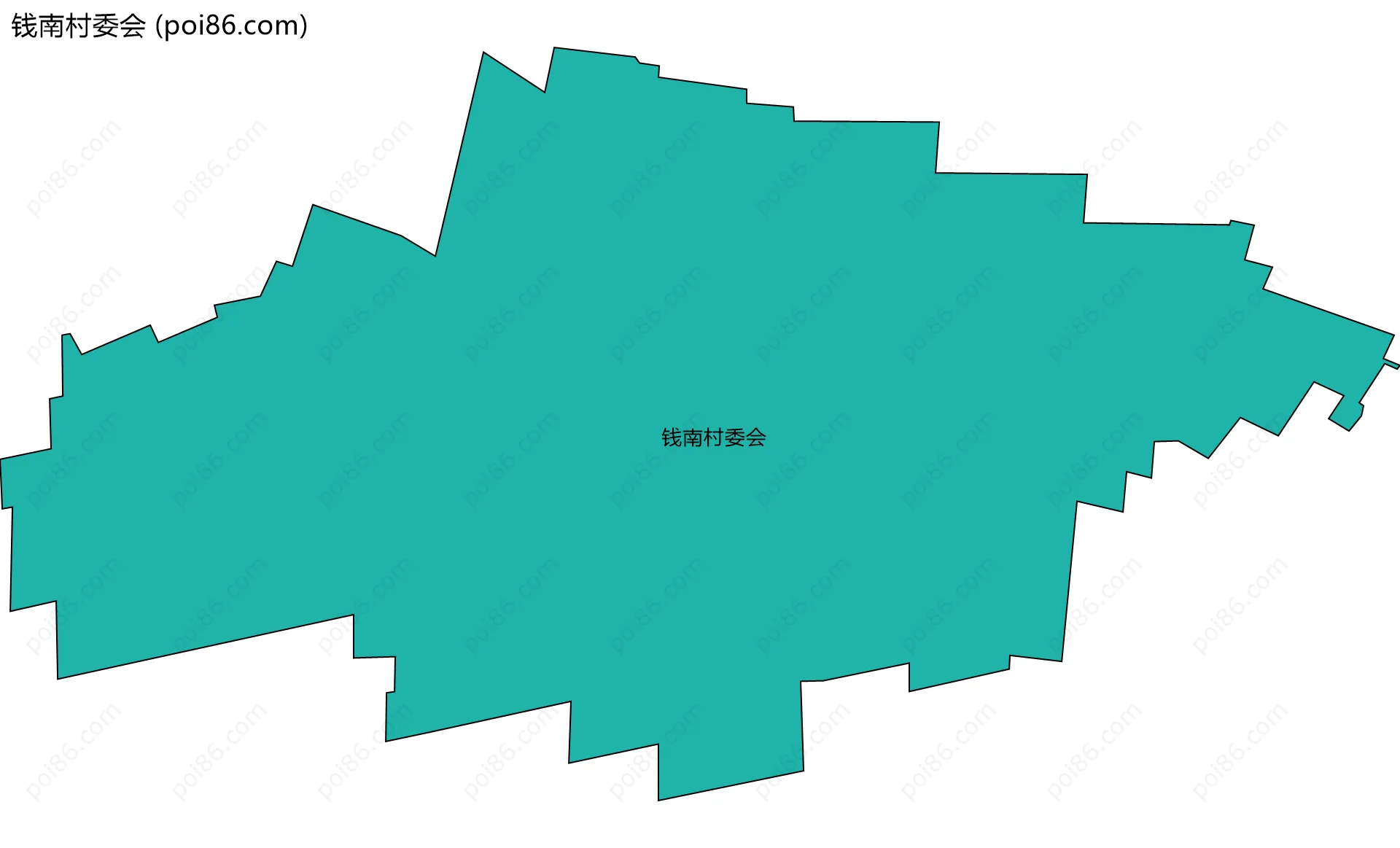 钱南村委会边界地图