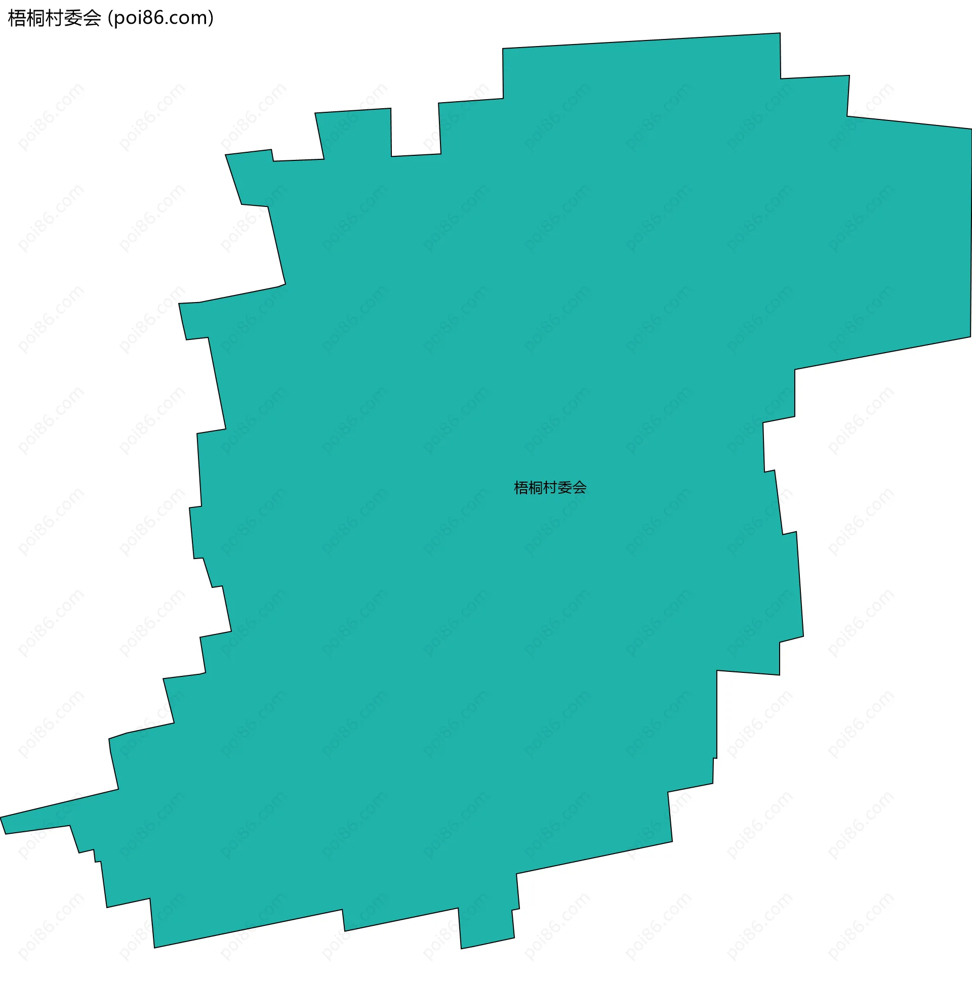 梧桐村委会边界地图