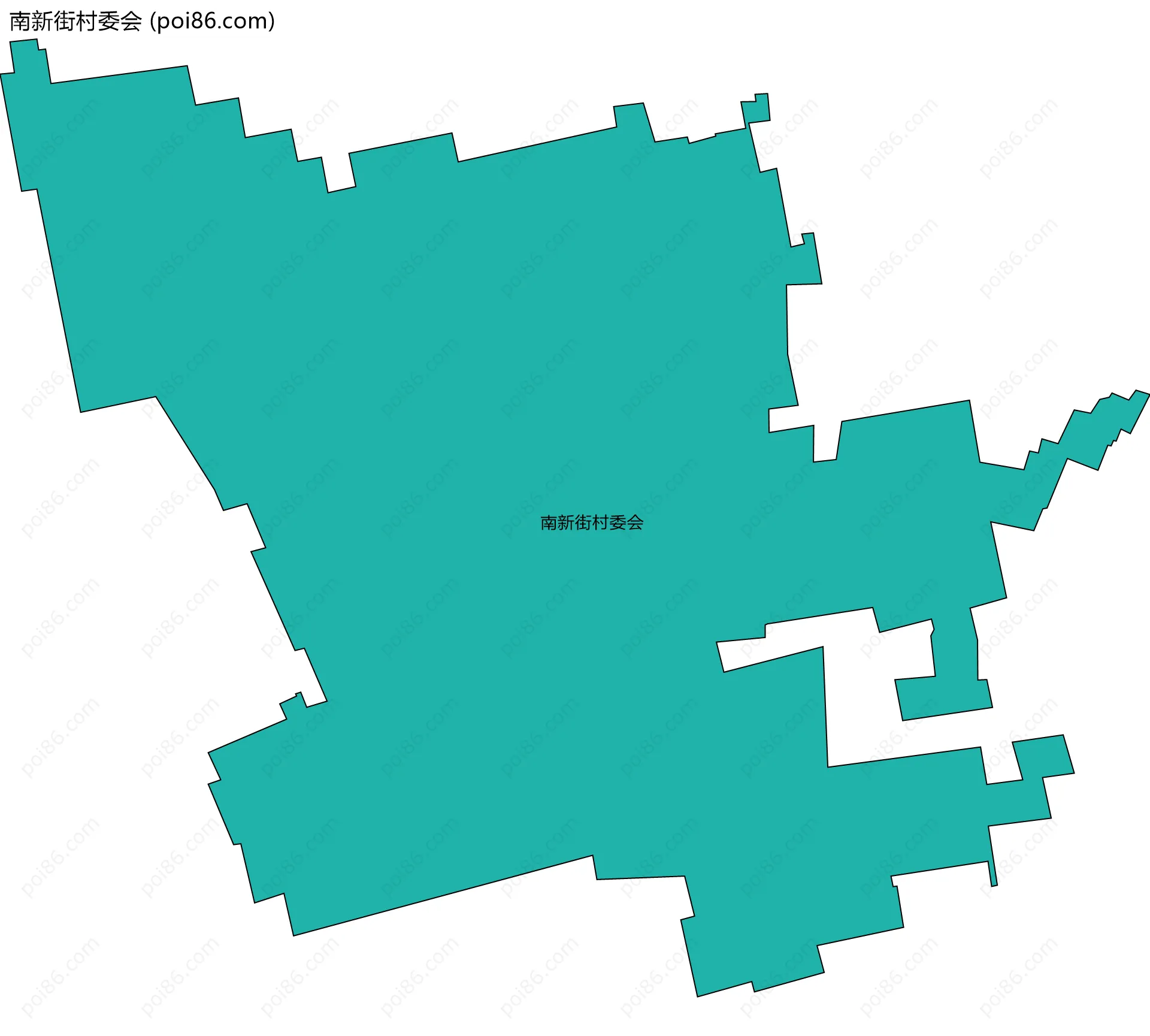 南新街村委会边界地图