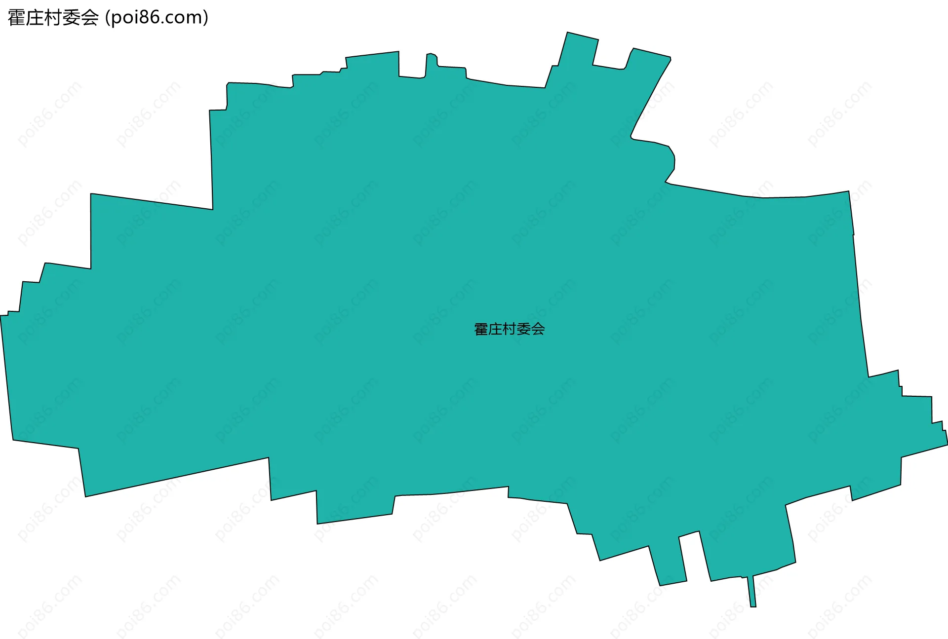 霍庄村委会边界地图