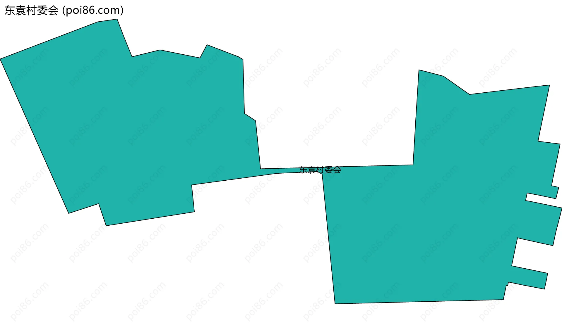 东袁村委会边界地图