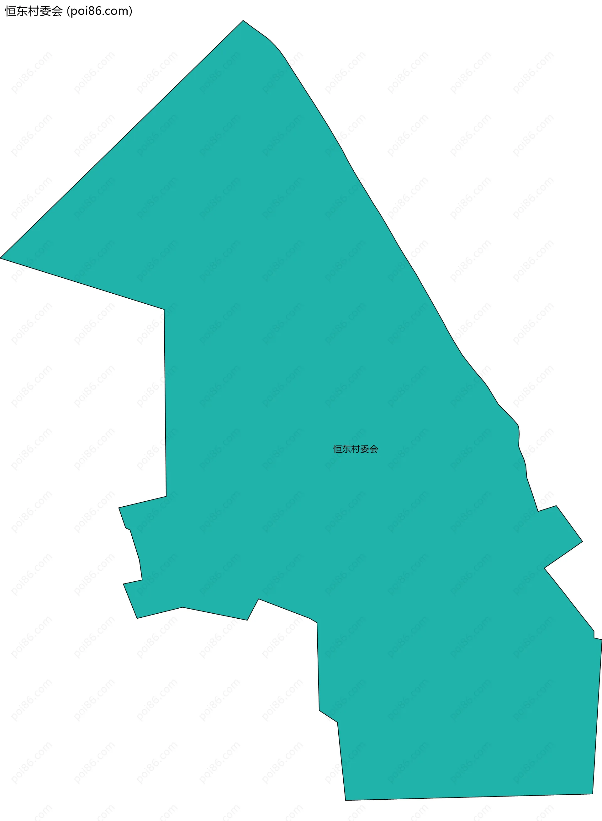 恒东村委会边界地图