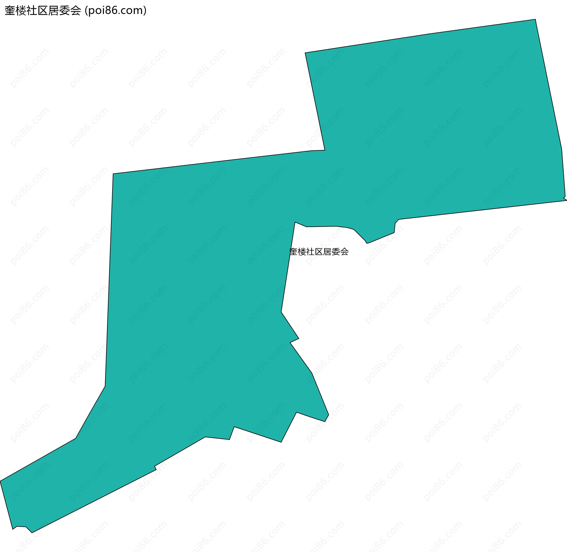 奎楼社区居委会边界地图