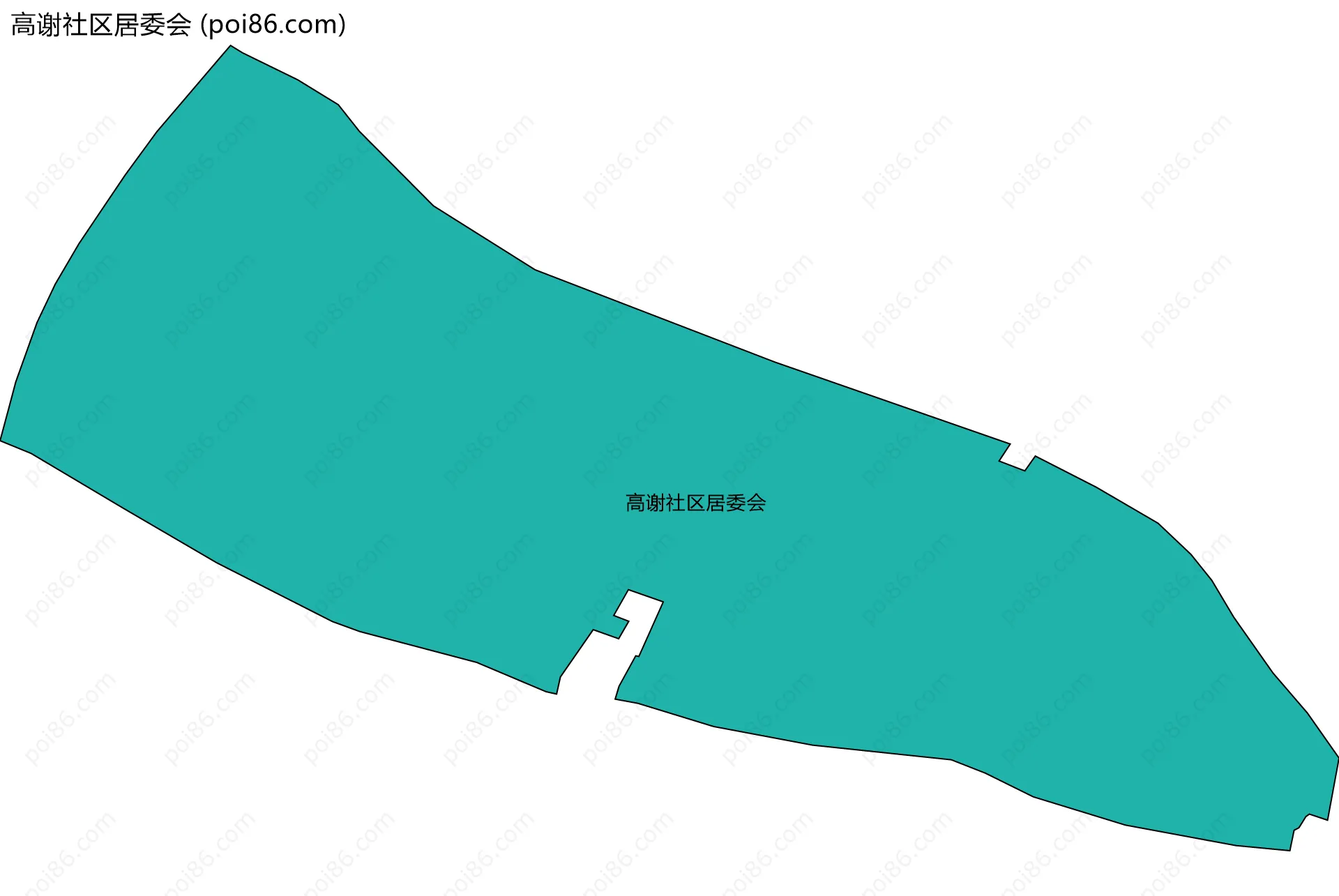 高谢社区居委会边界地图
