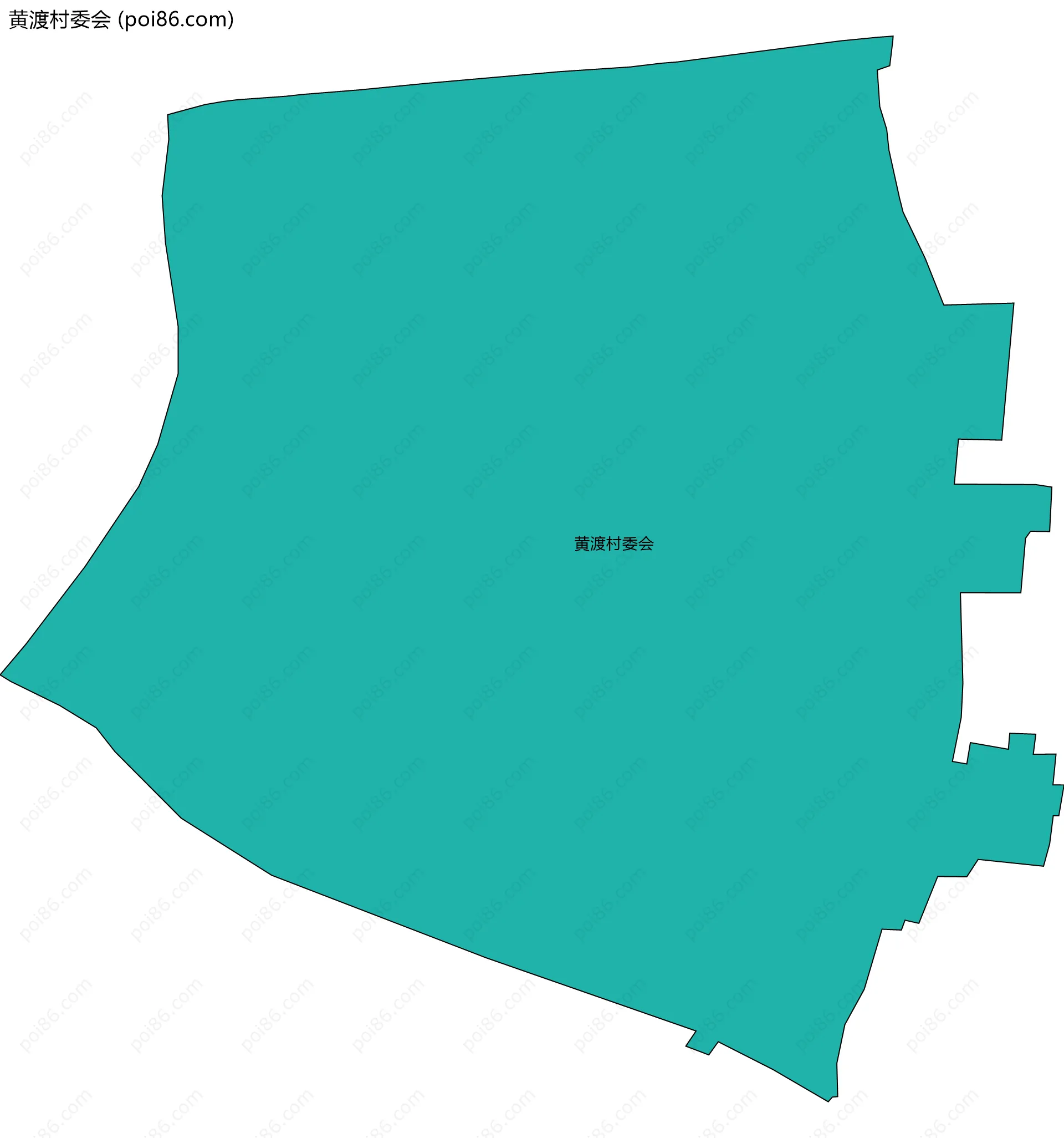 黄渡村委会边界地图