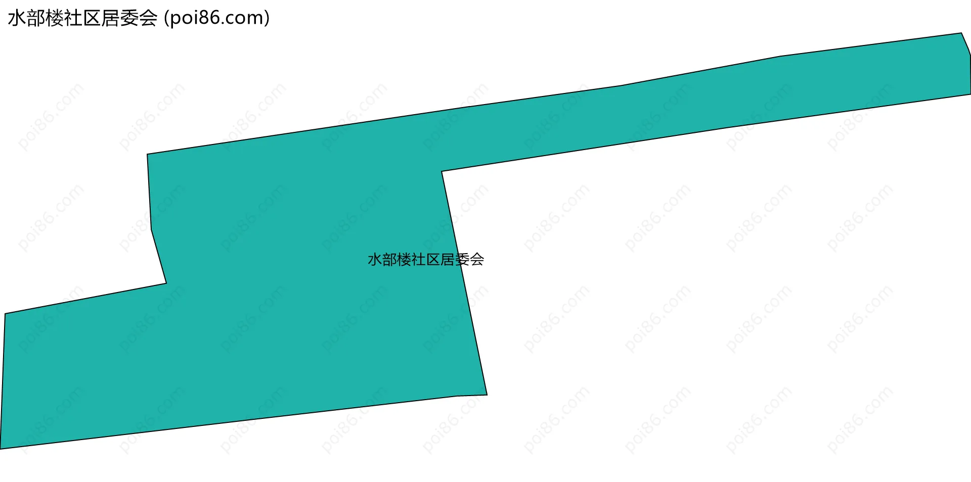 水部楼社区居委会边界地图