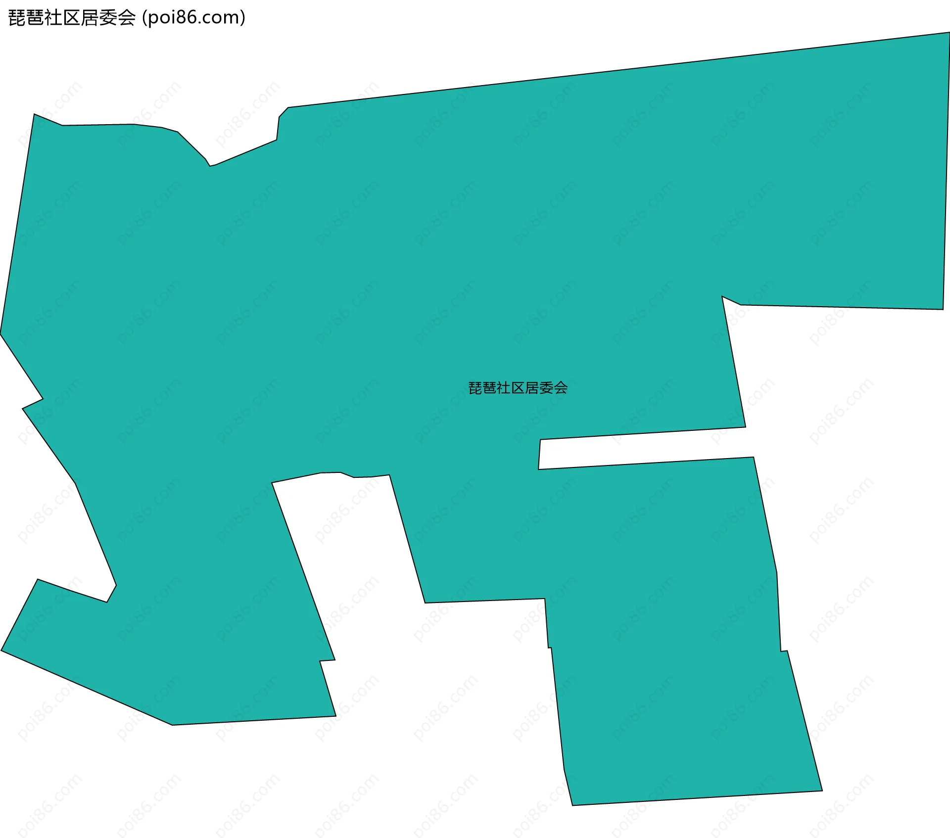 琵琶社区居委会边界地图
