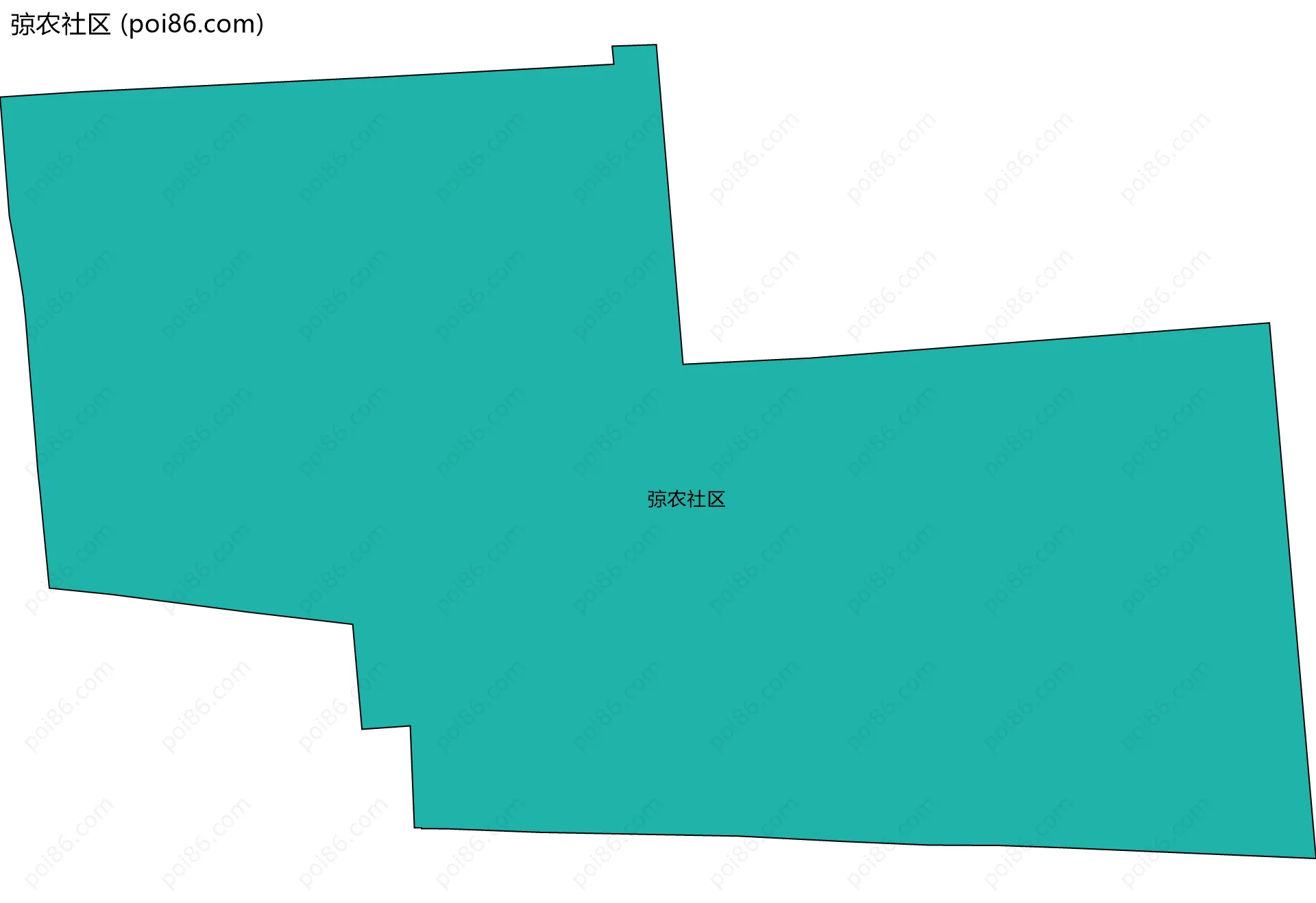 弶农社区边界地图