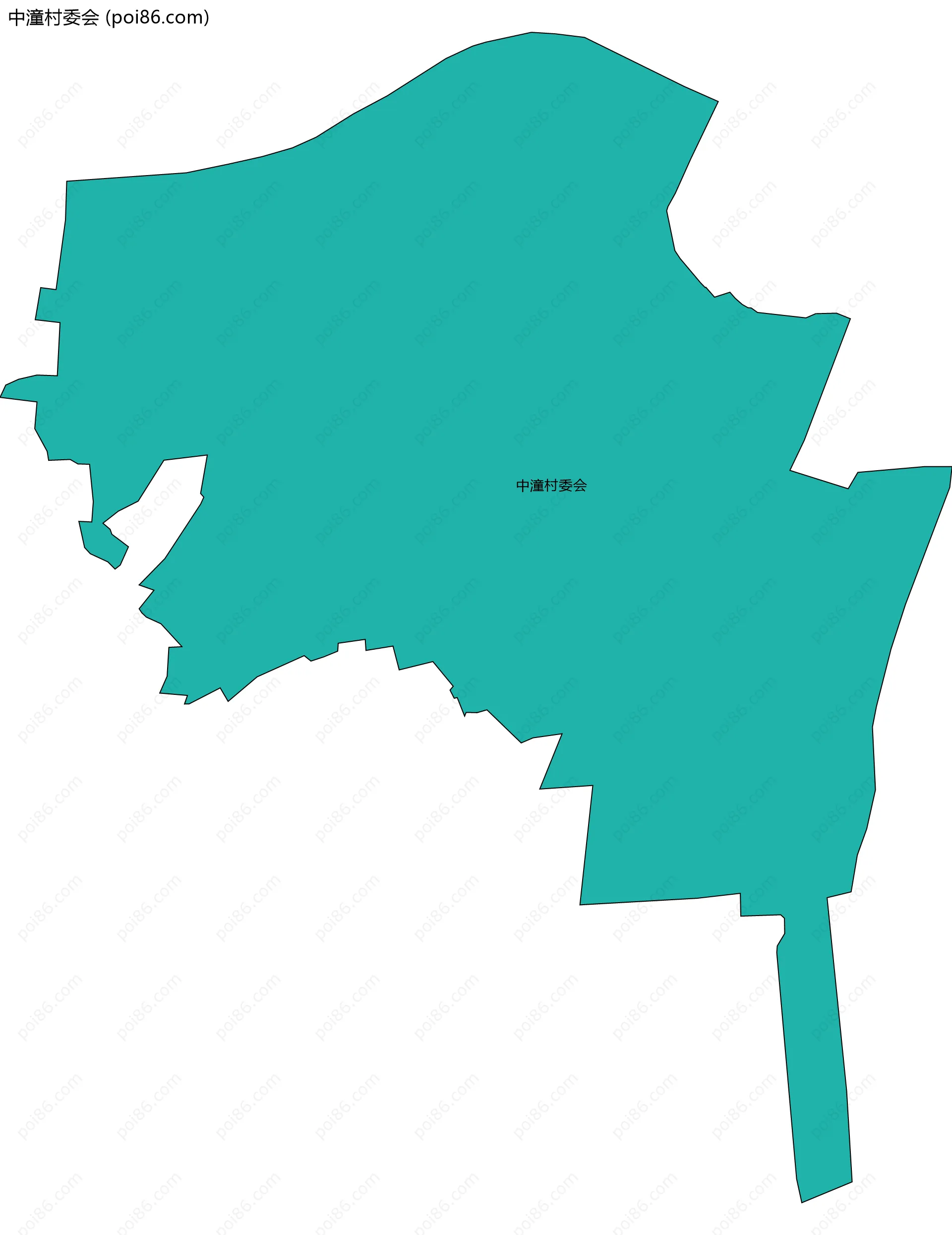 中潼村委会边界地图