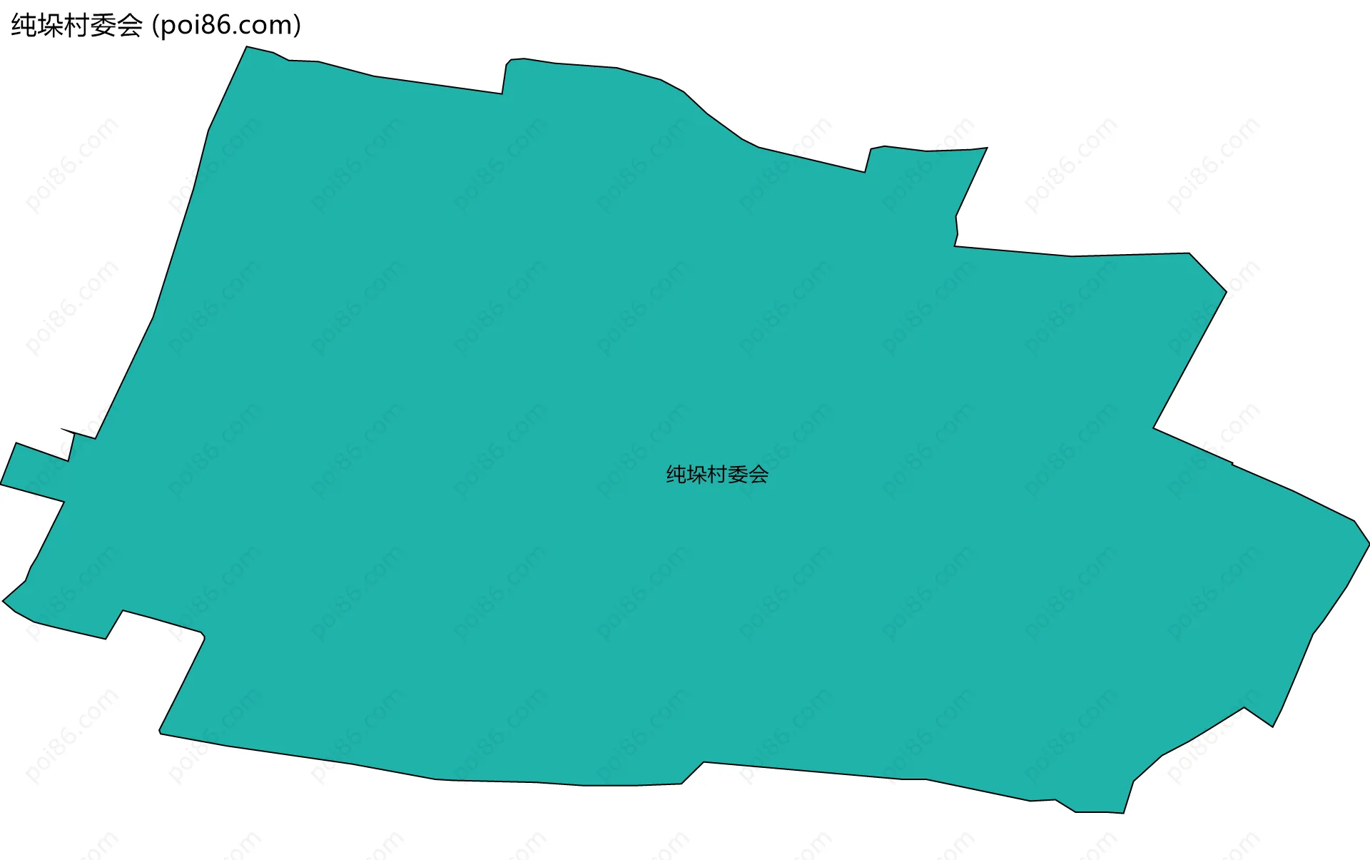 纯垛村委会边界地图