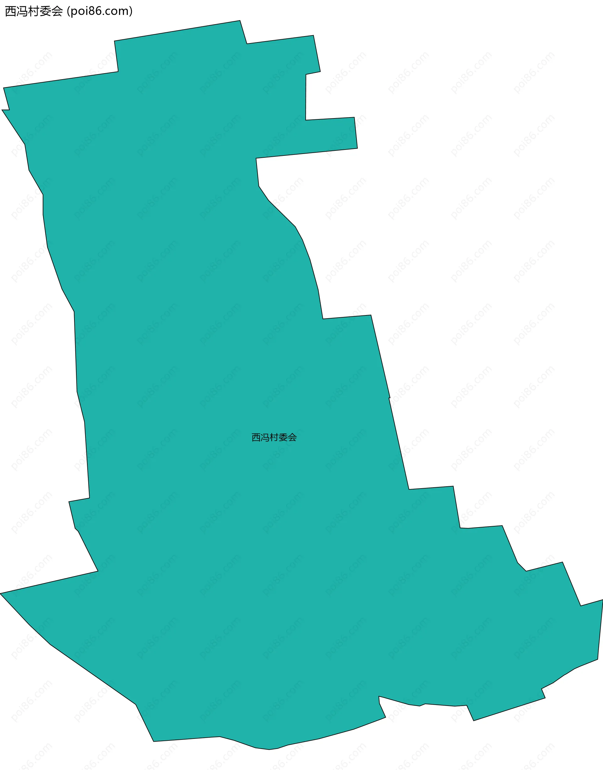 西冯村委会边界地图