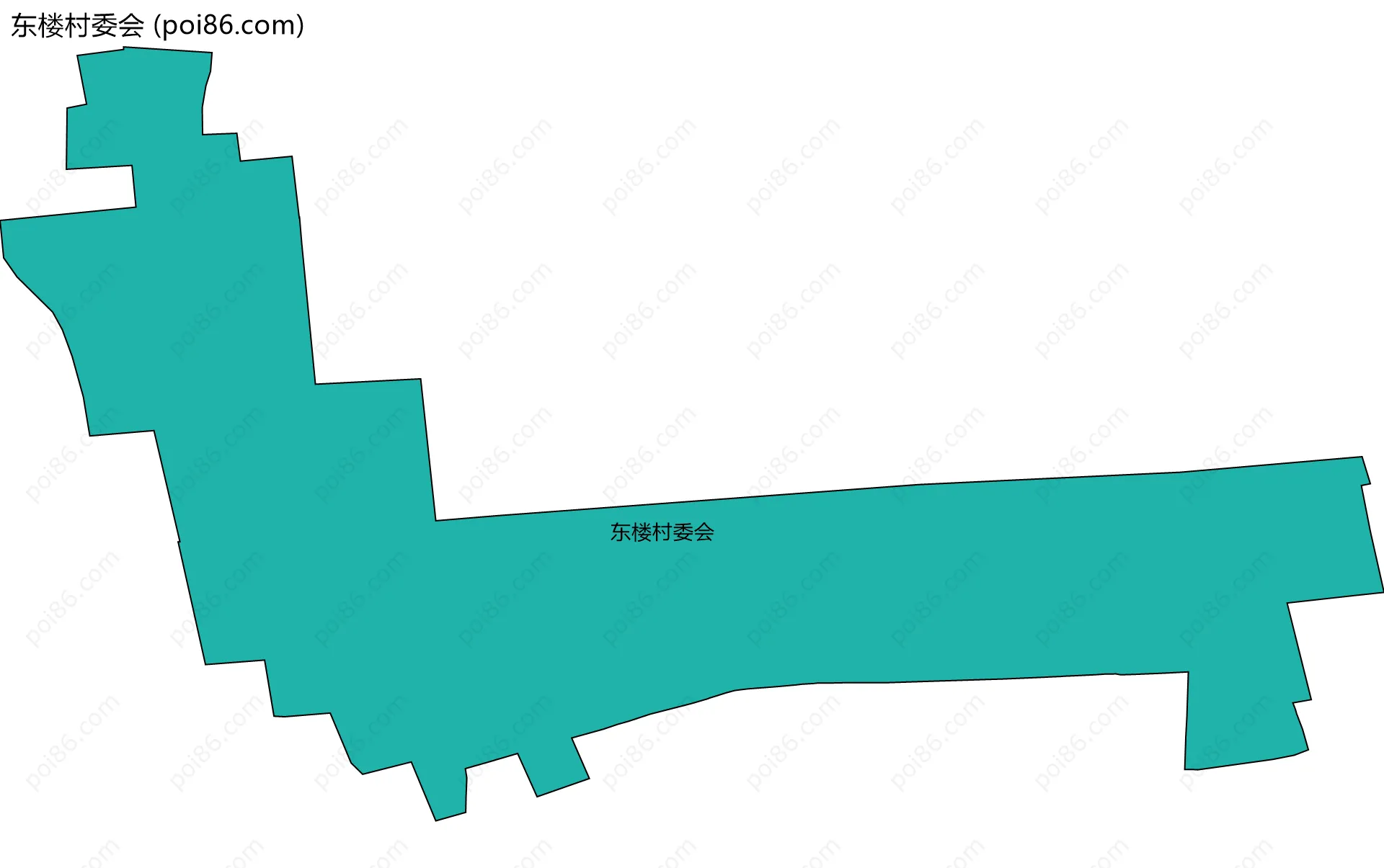 东楼村委会边界地图