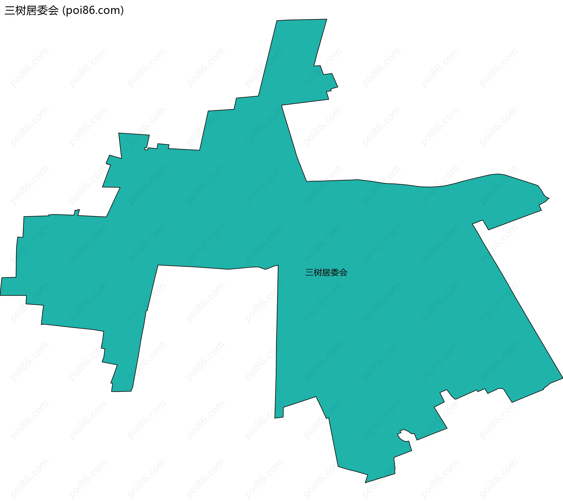 三树居委会边界地图