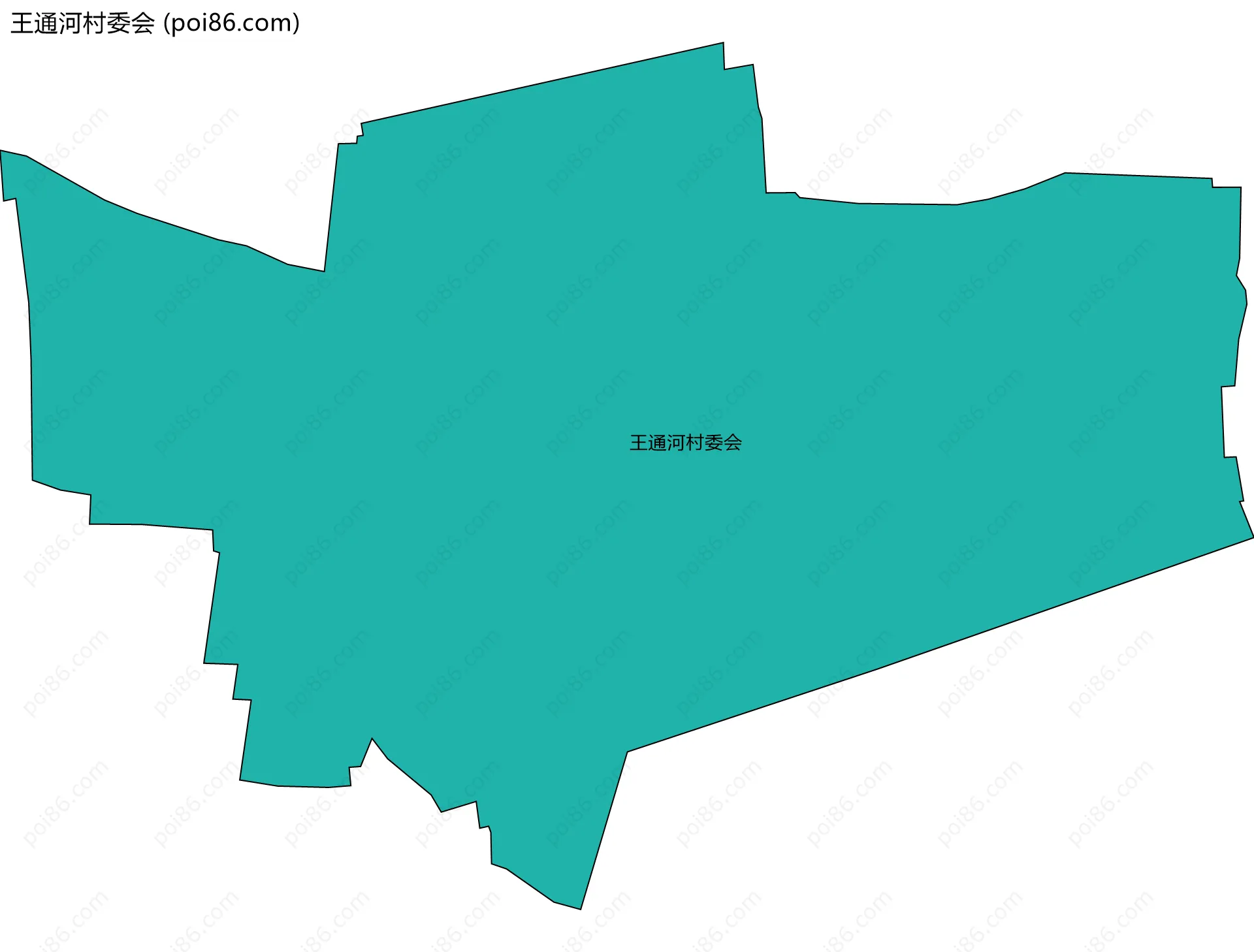 王通河村委会边界地图