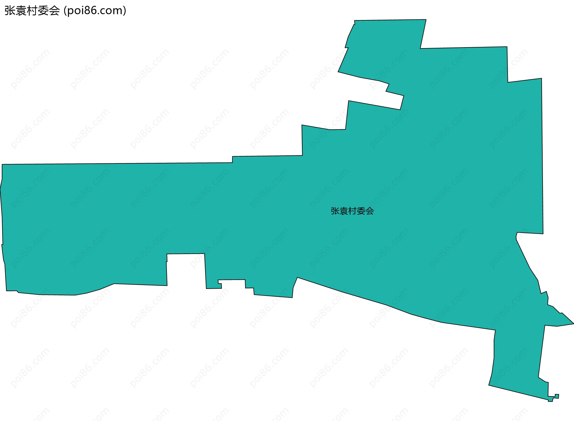张袁村委会边界地图