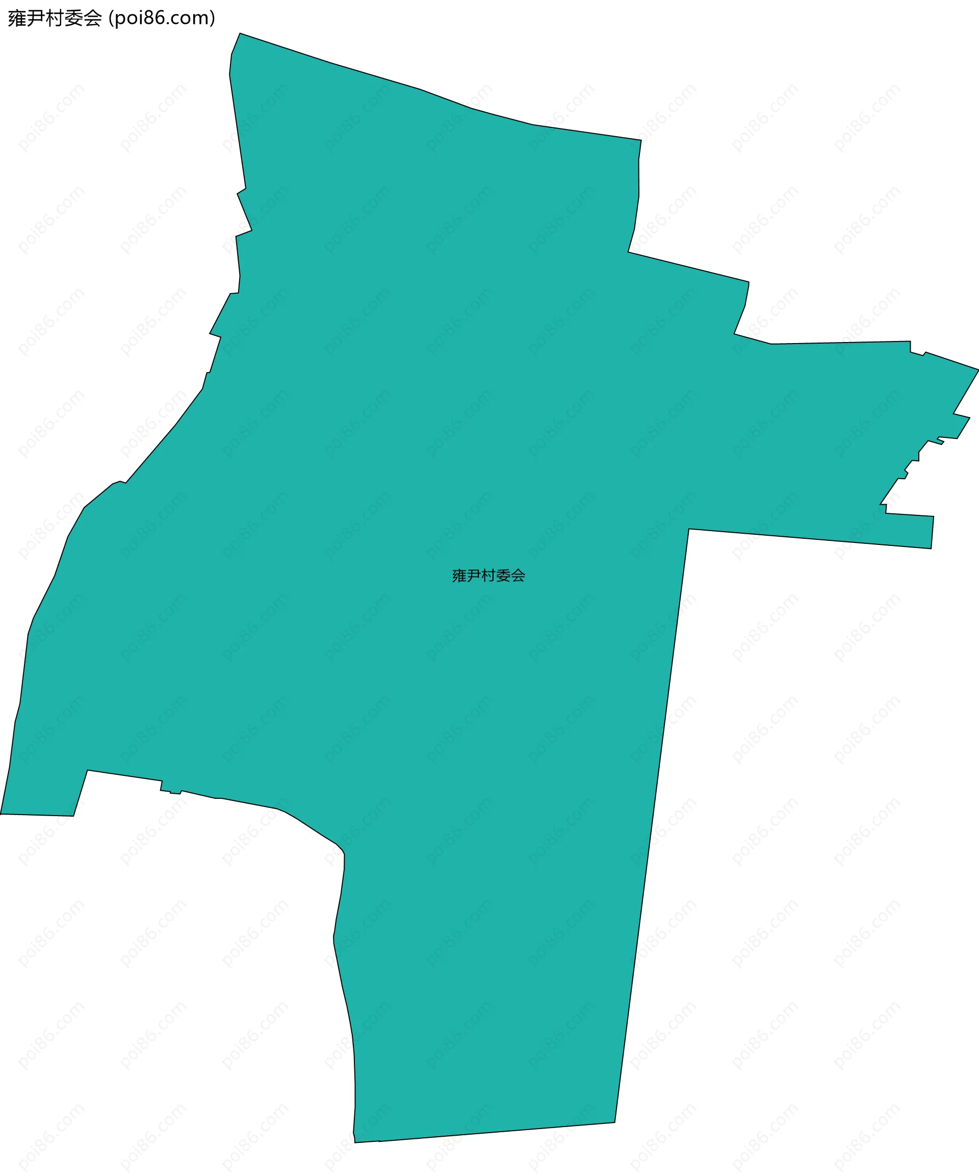 雍尹村委会边界地图