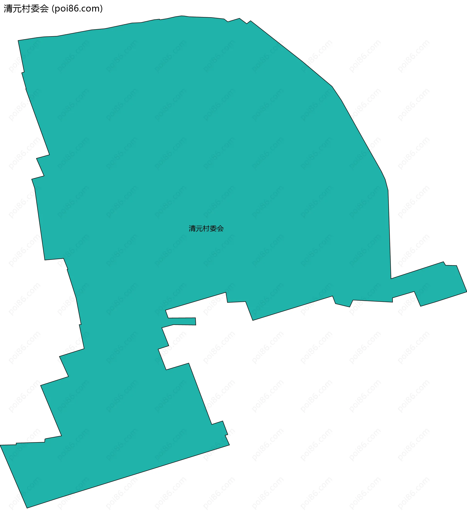 清元村委会边界地图