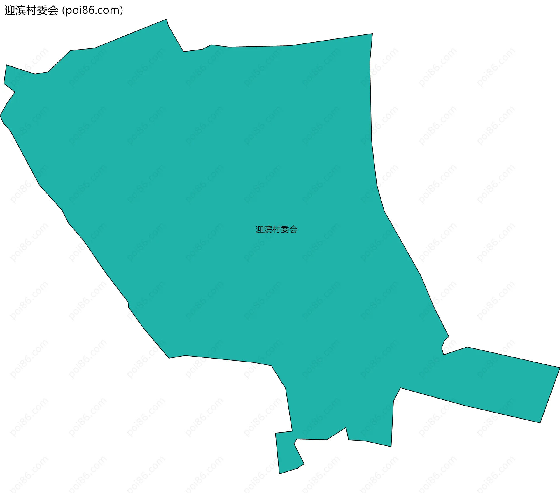 迎滨村委会边界地图