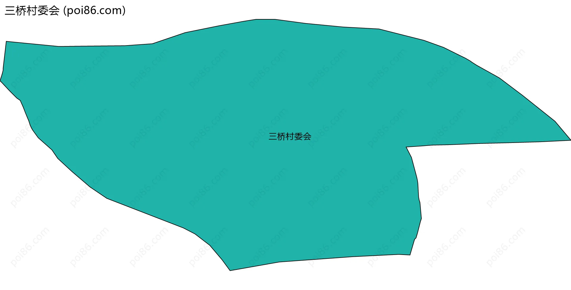 三桥村委会边界地图