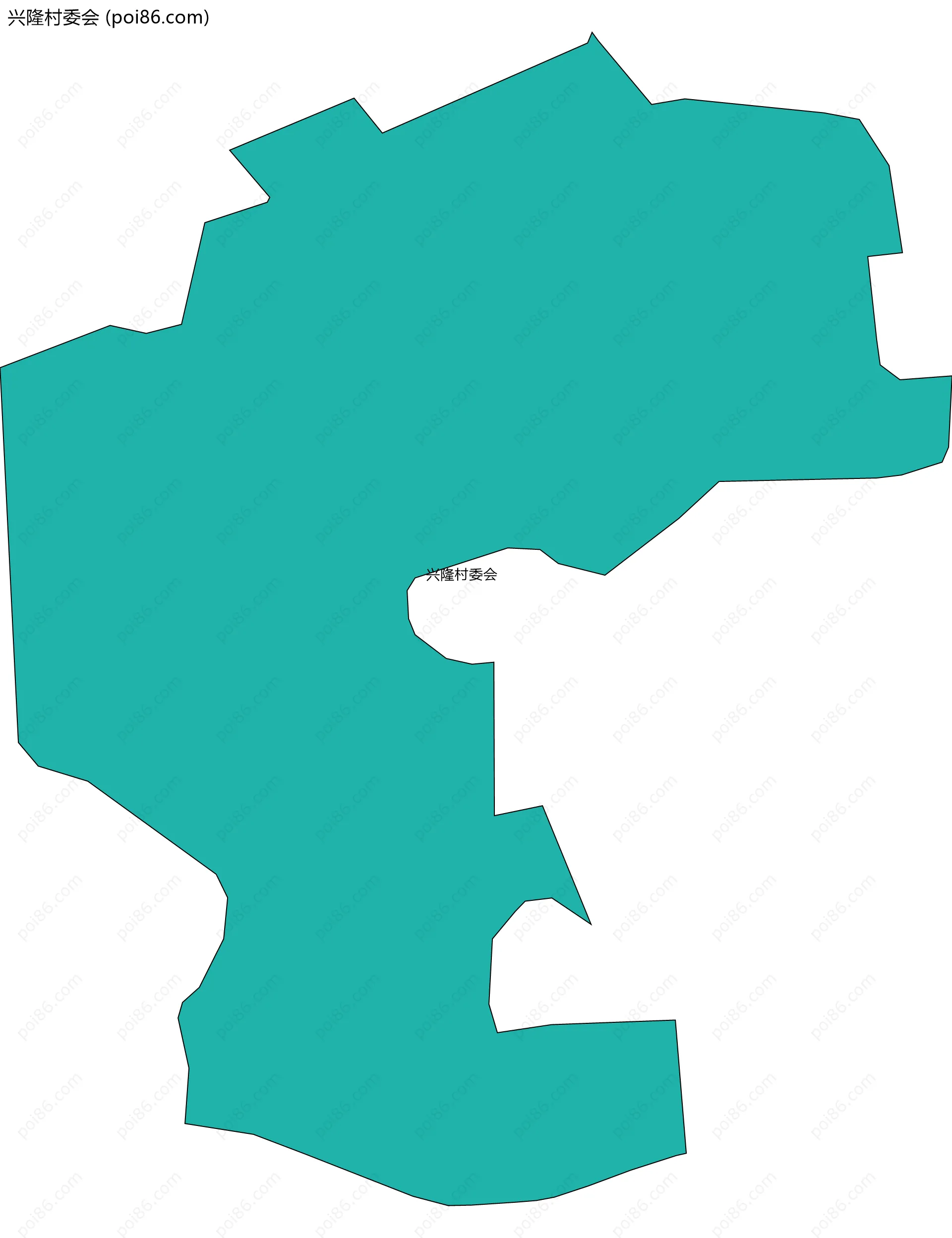 兴隆村委会边界地图