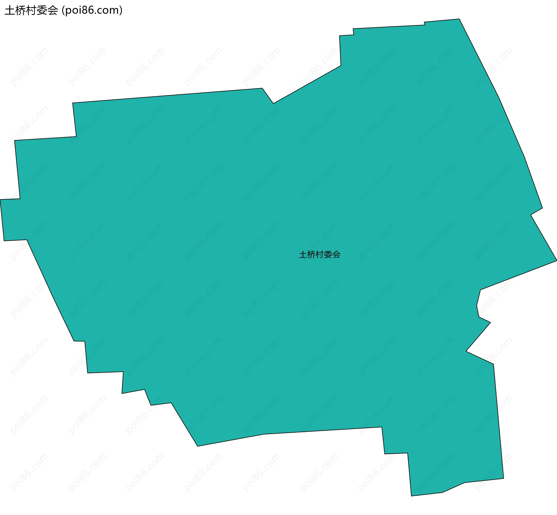 土桥村委会边界地图