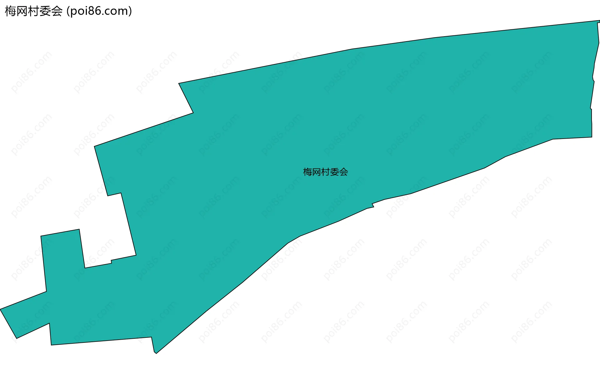 梅网村委会边界地图