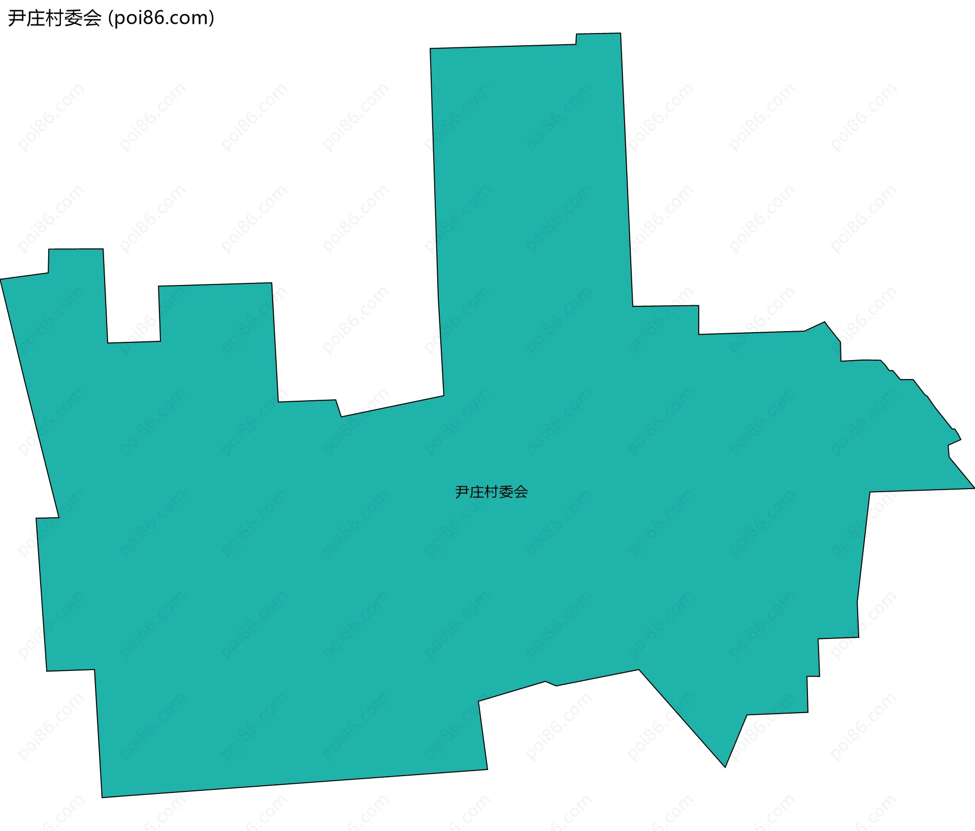 尹庄村委会边界地图