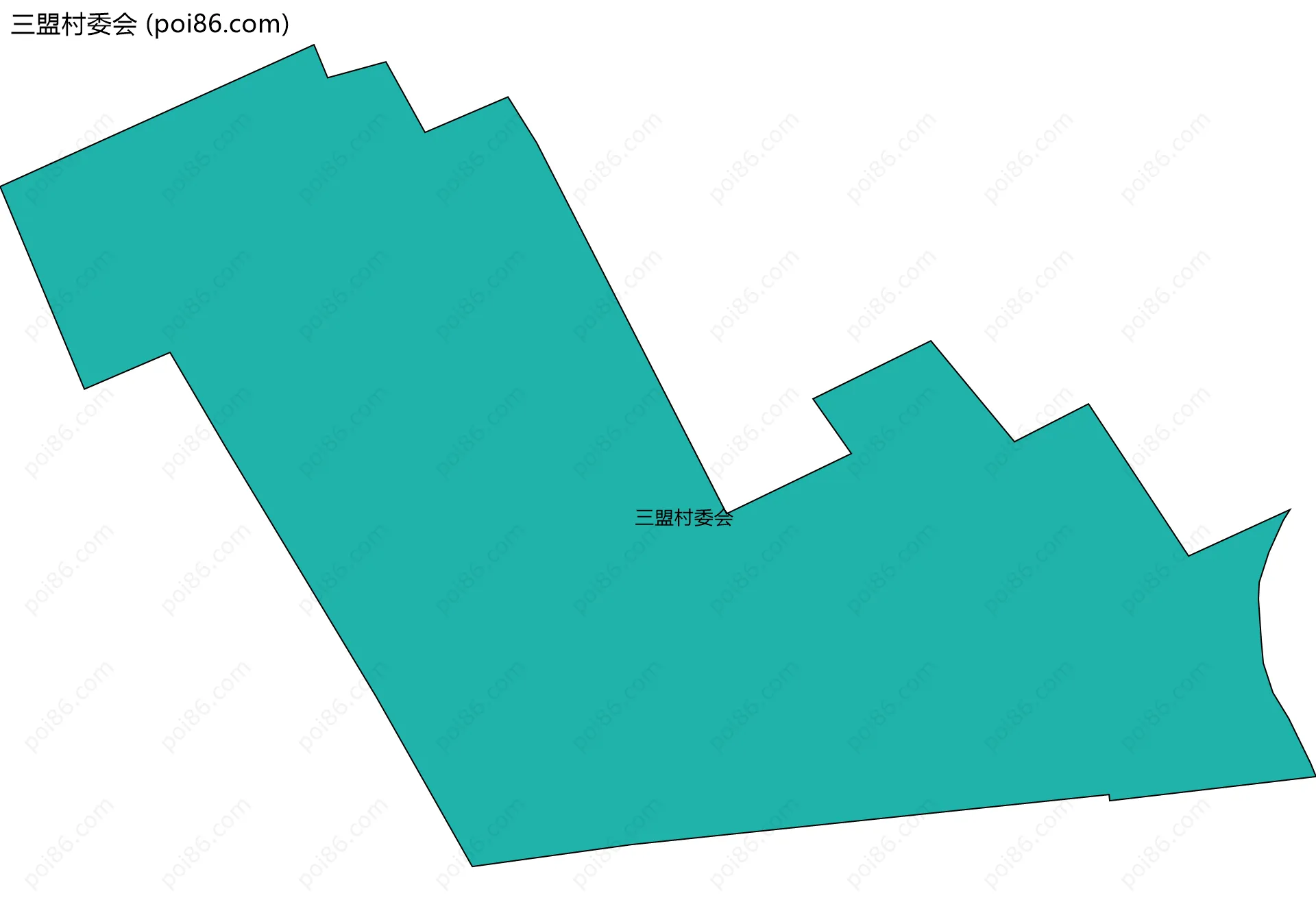 三盟村委会边界地图