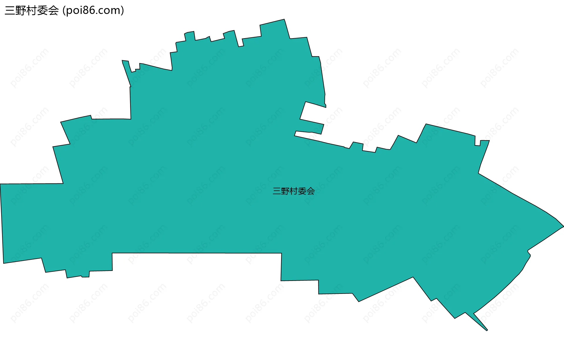 三野村委会边界地图