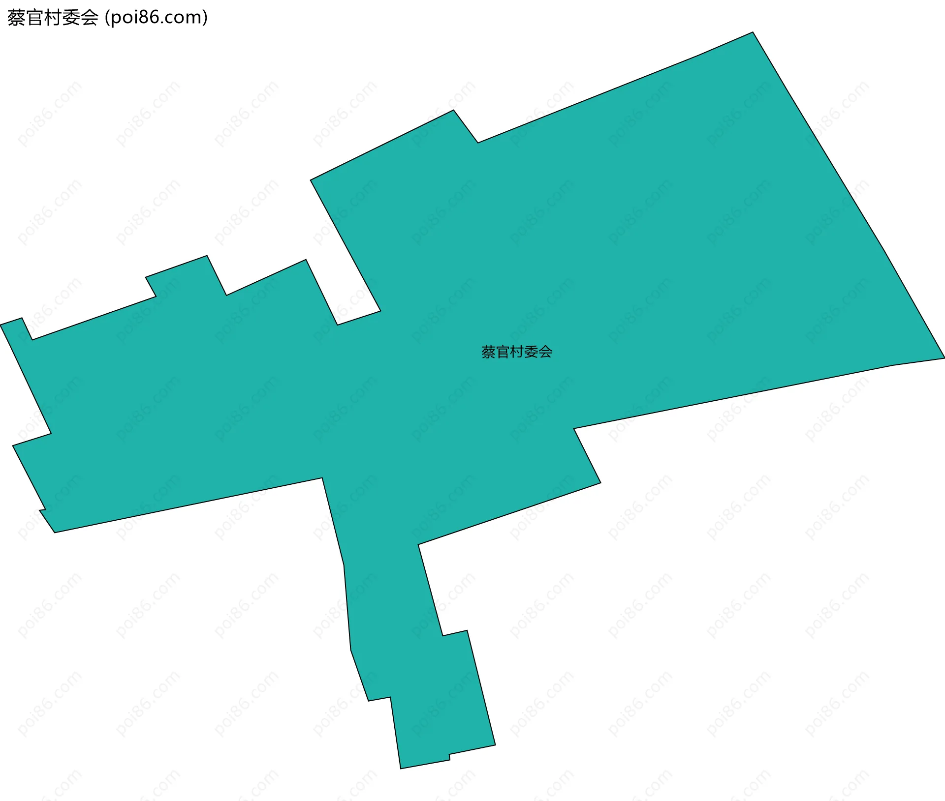 蔡官村委会边界地图