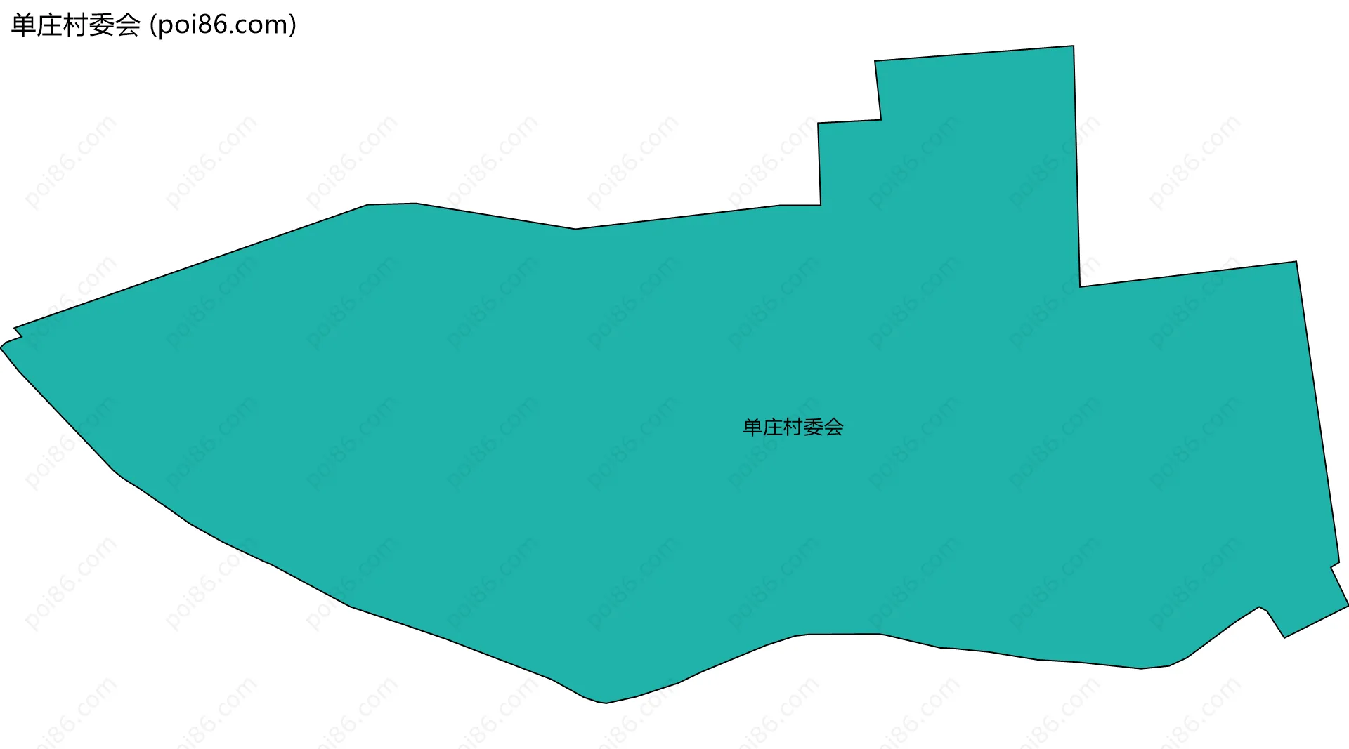 单庄村委会边界地图