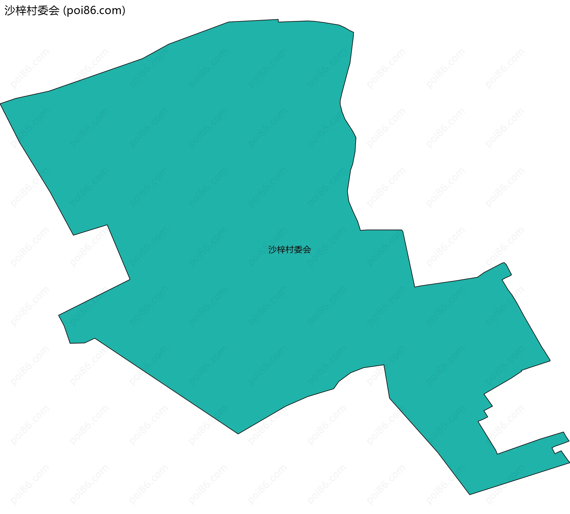 沙梓村委会边界地图