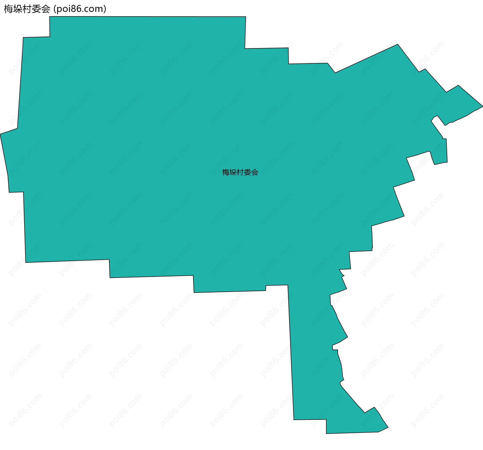 梅垛村委会边界地图