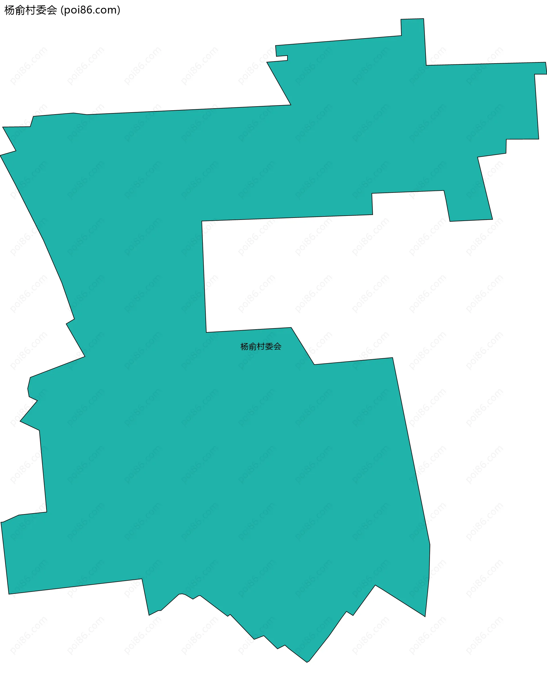 杨俞村委会边界地图