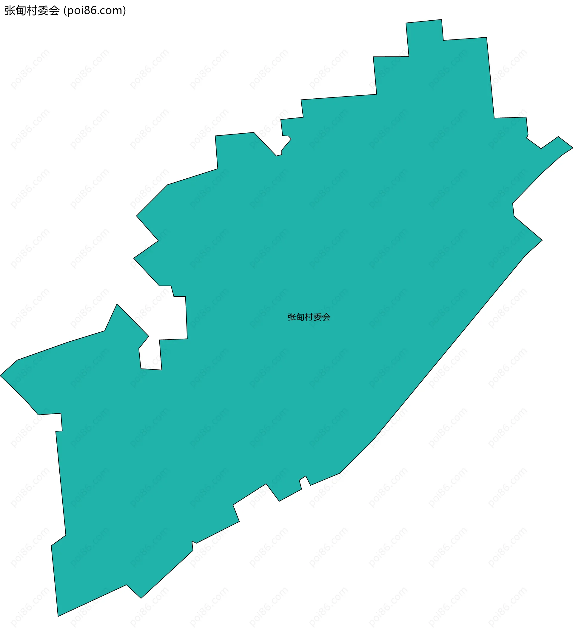 张甸村委会边界地图