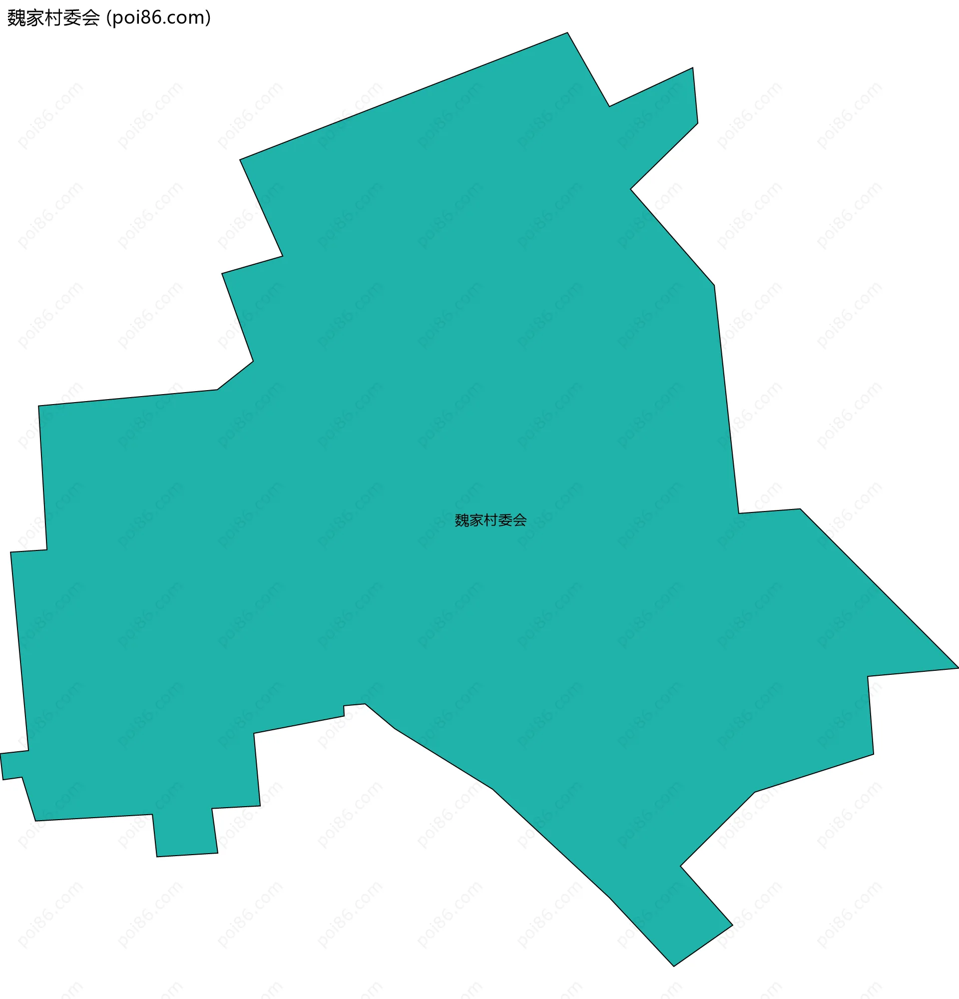 魏家村委会边界地图