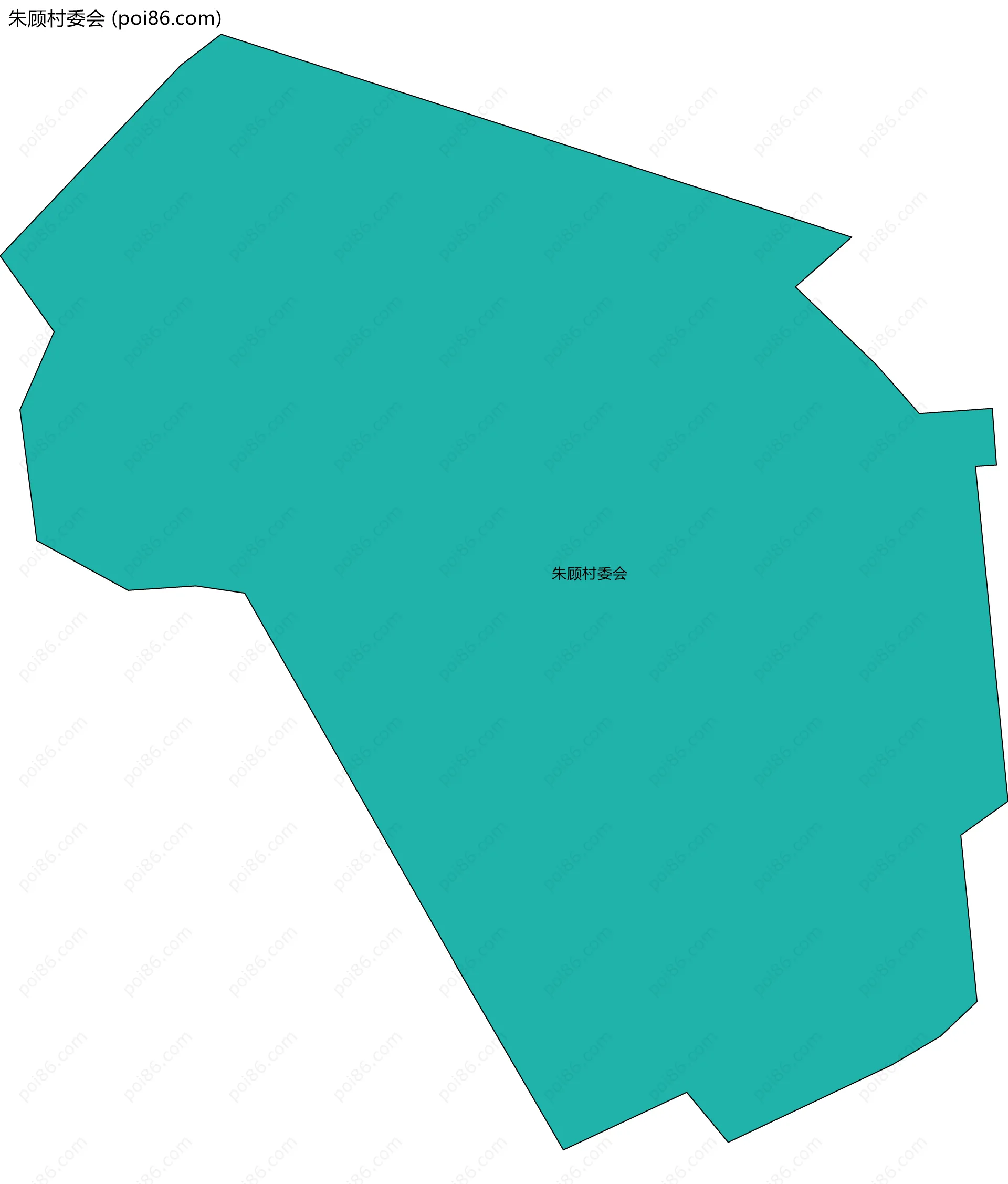 朱顾村委会边界地图