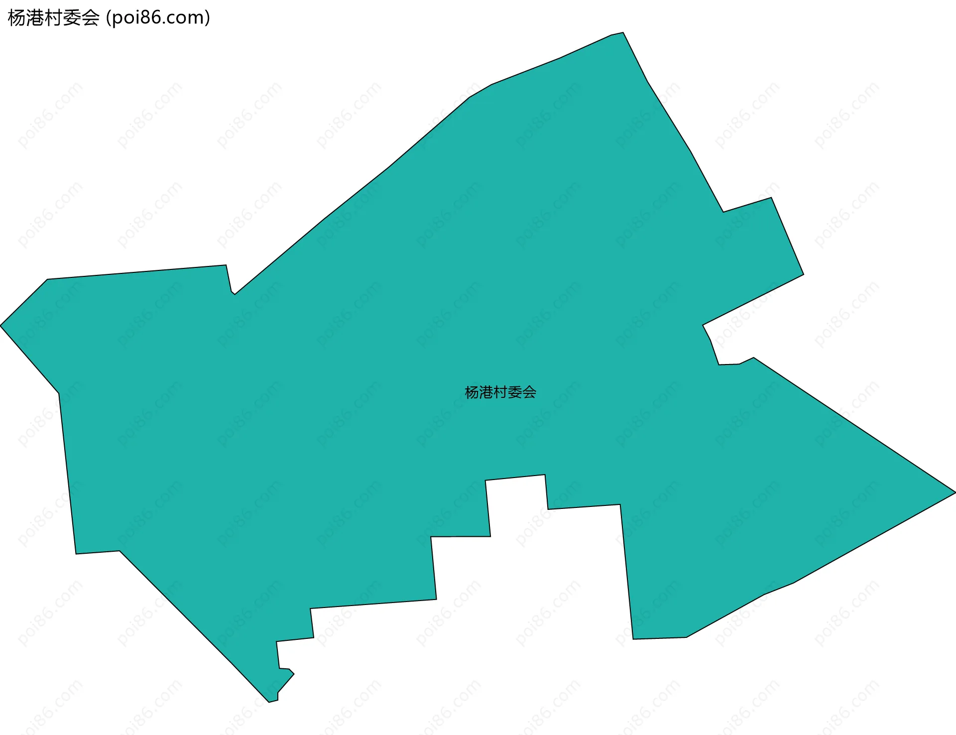 杨港村委会边界地图