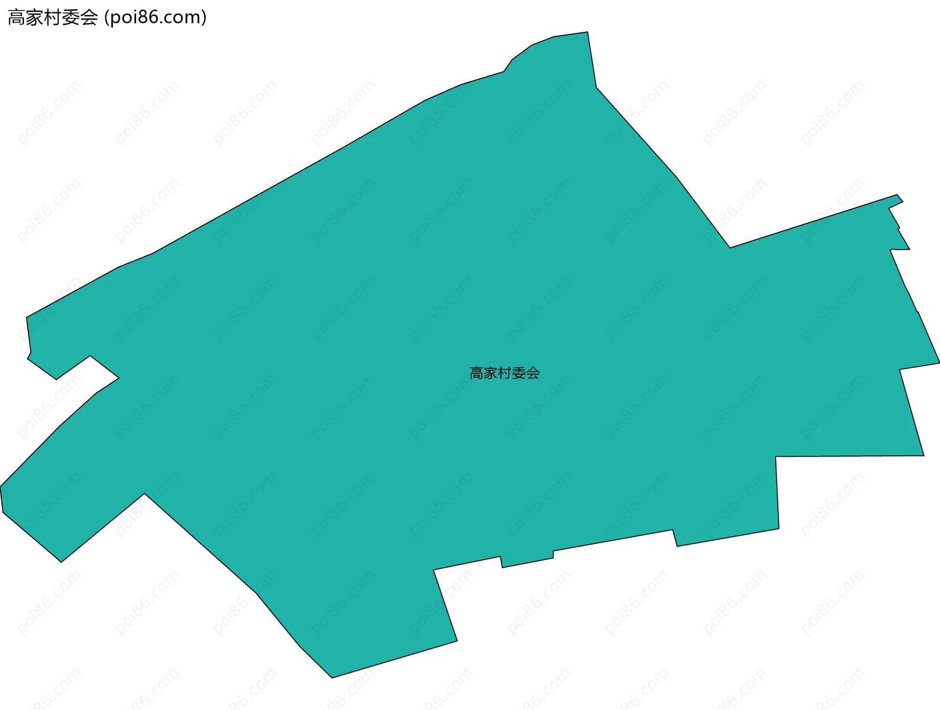 高家村委会边界地图
