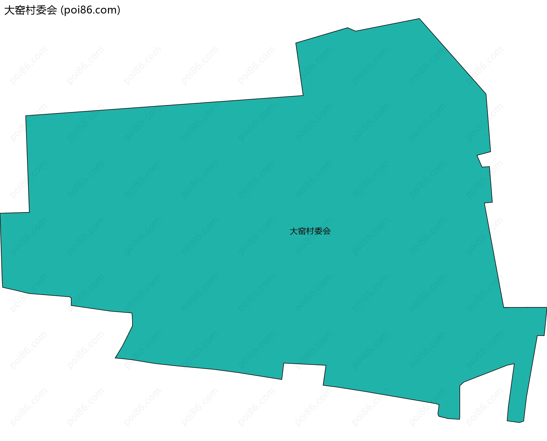 大窑村委会边界地图