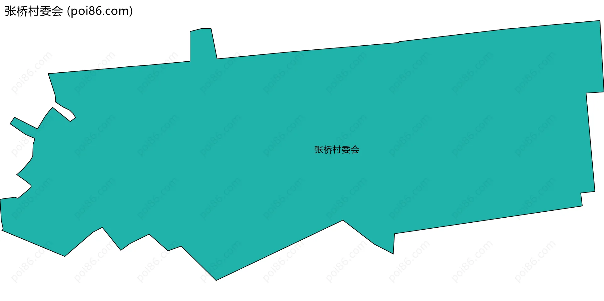 张桥村委会边界地图