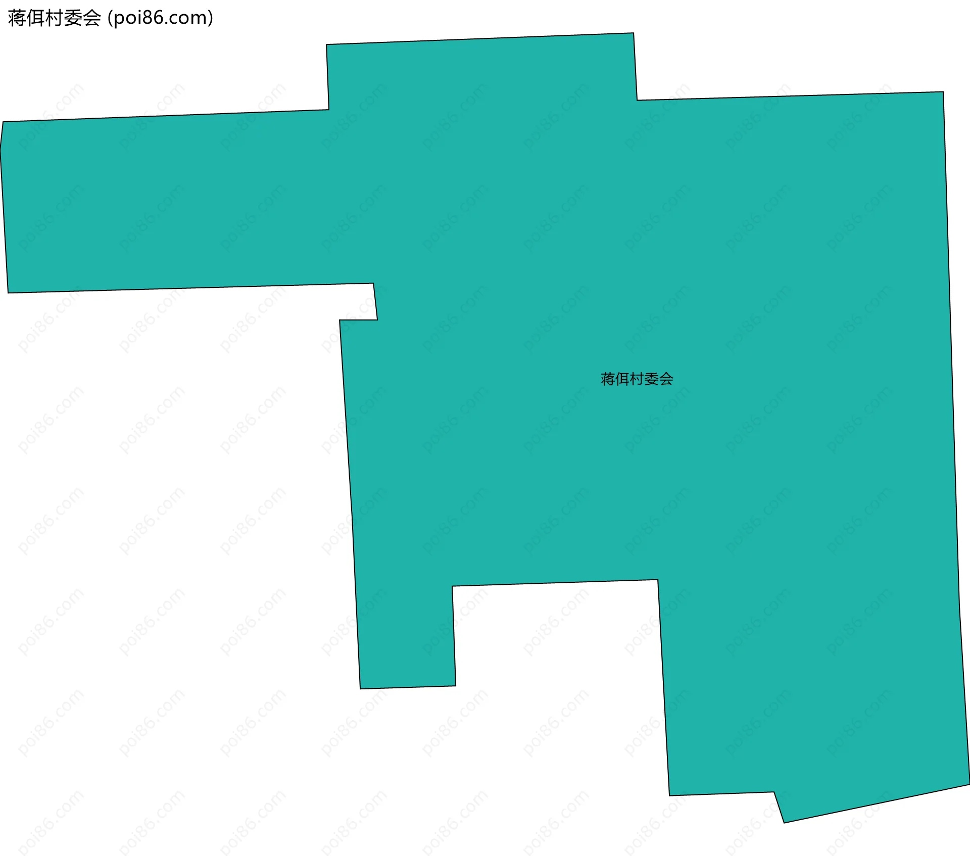 蒋佴村委会边界地图