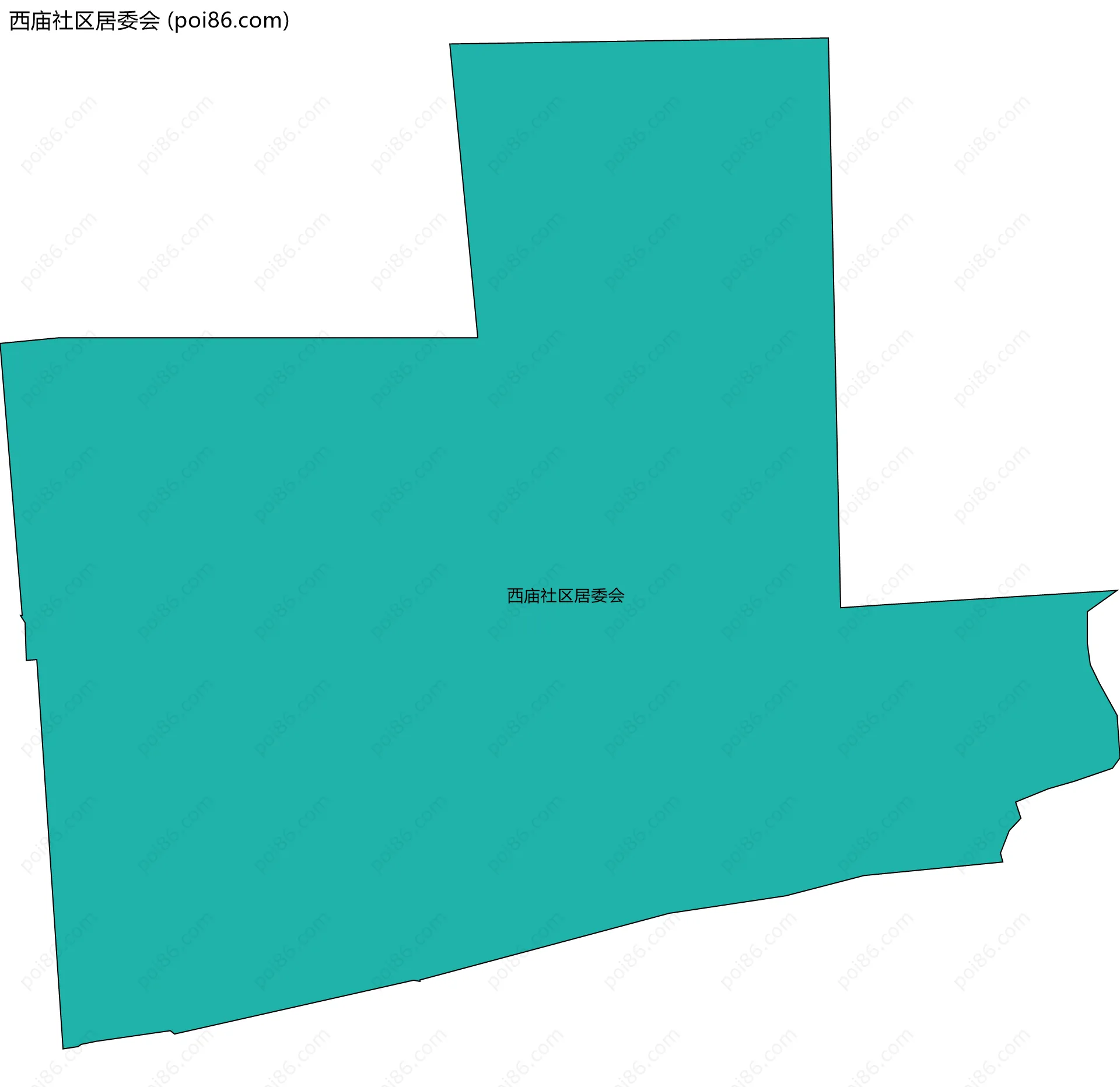 西庙社区居委会边界地图