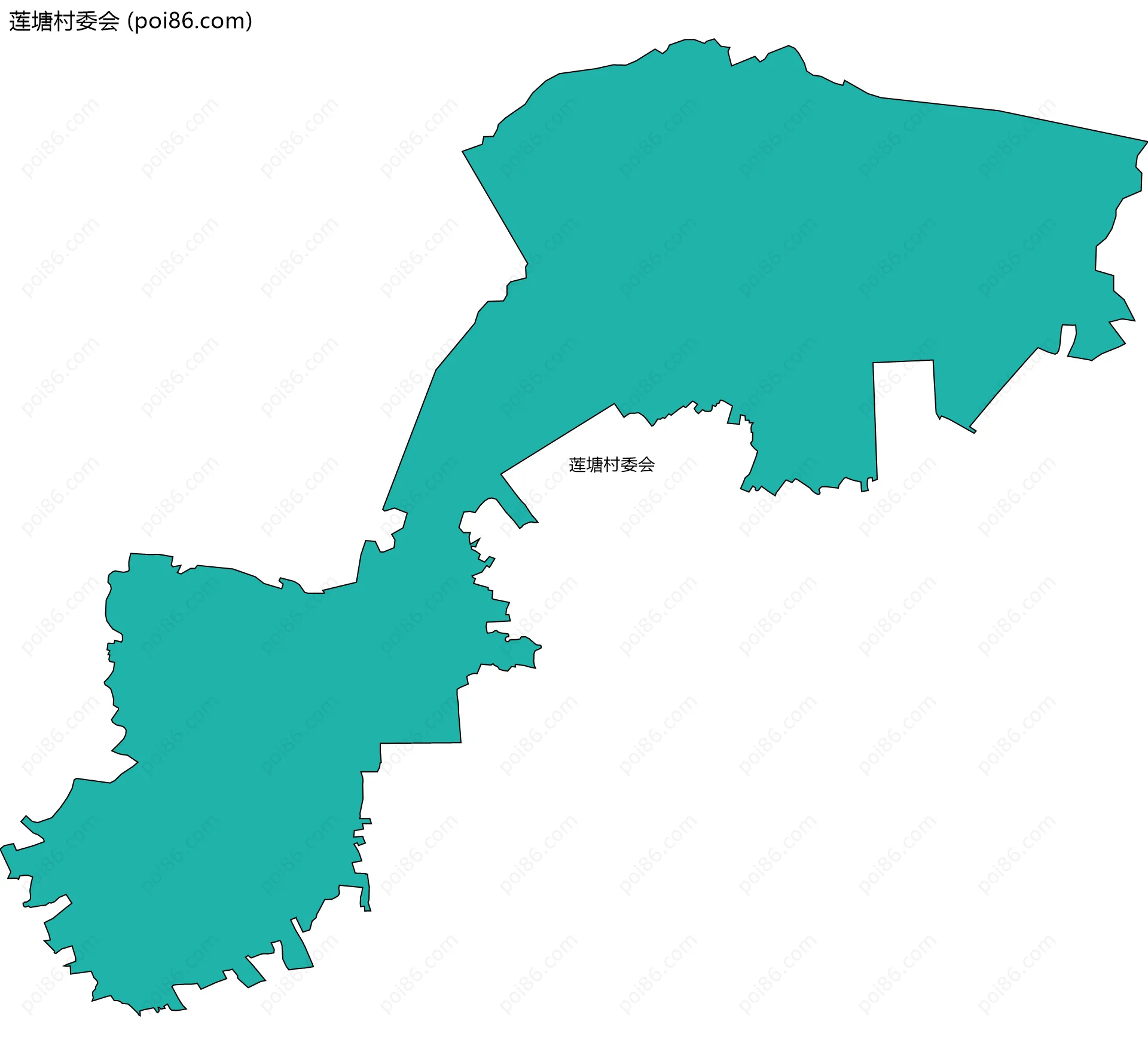 莲塘村委会边界地图