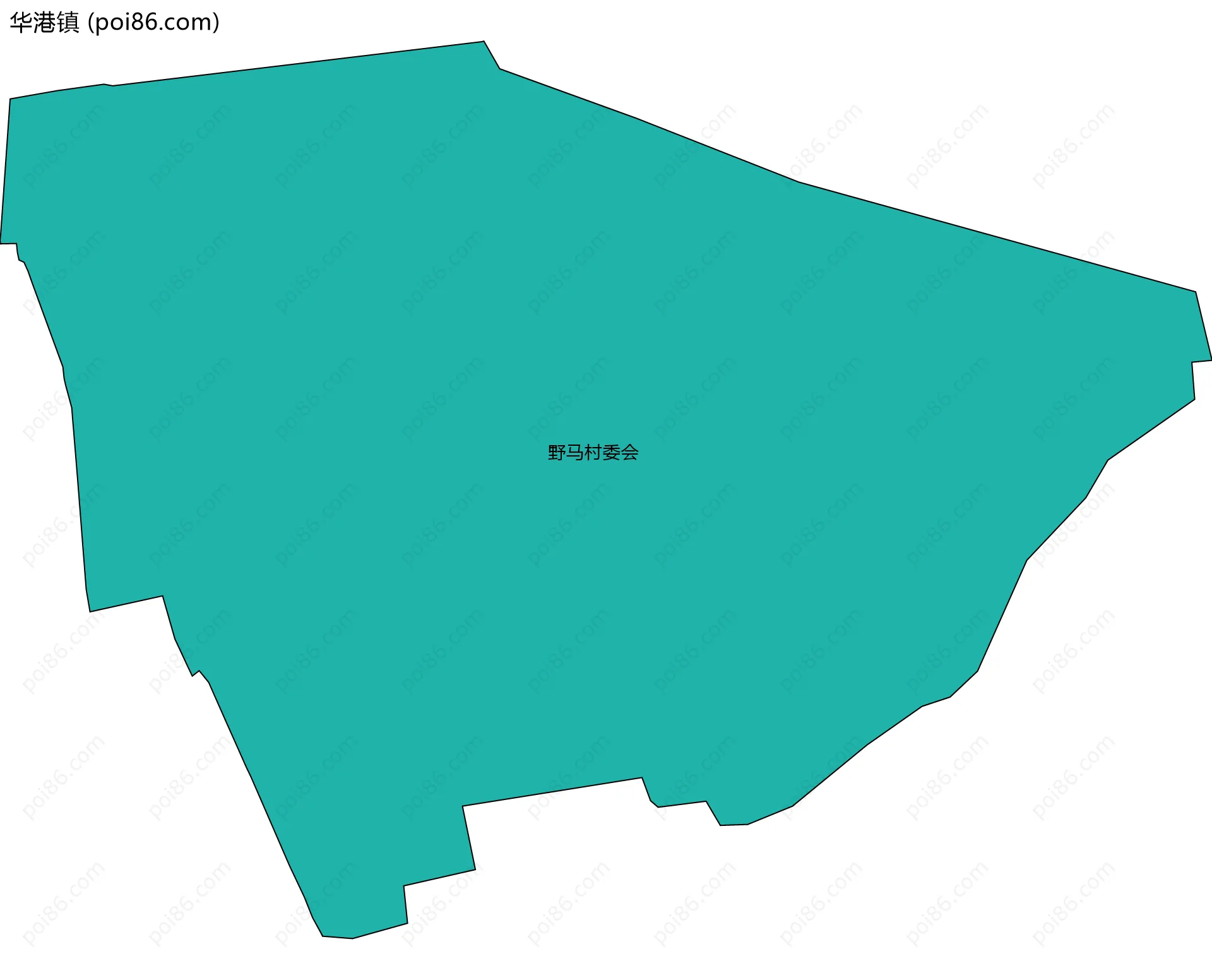 华港镇边界地图(五级行政区划)