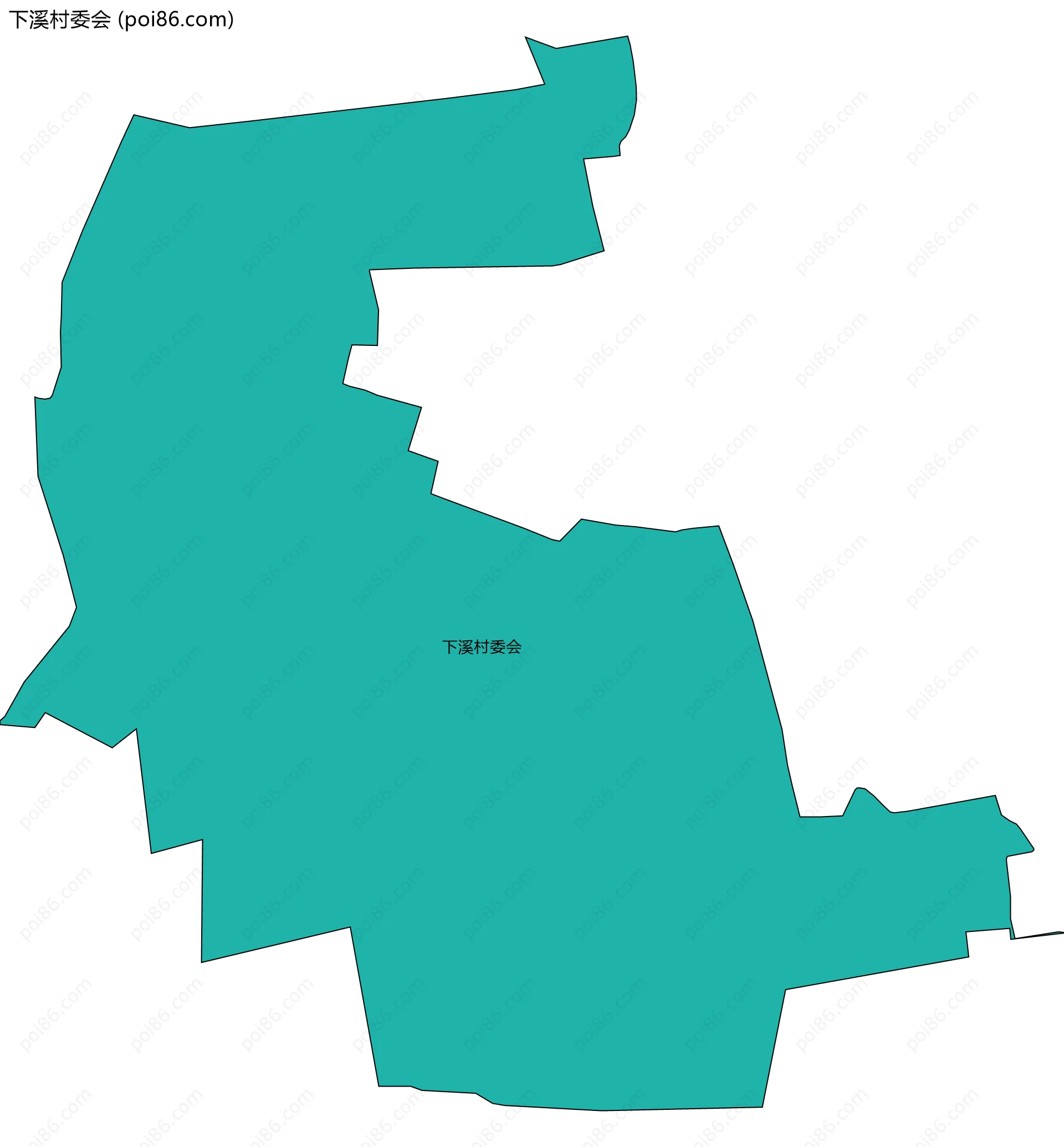 下溪村委会边界地图