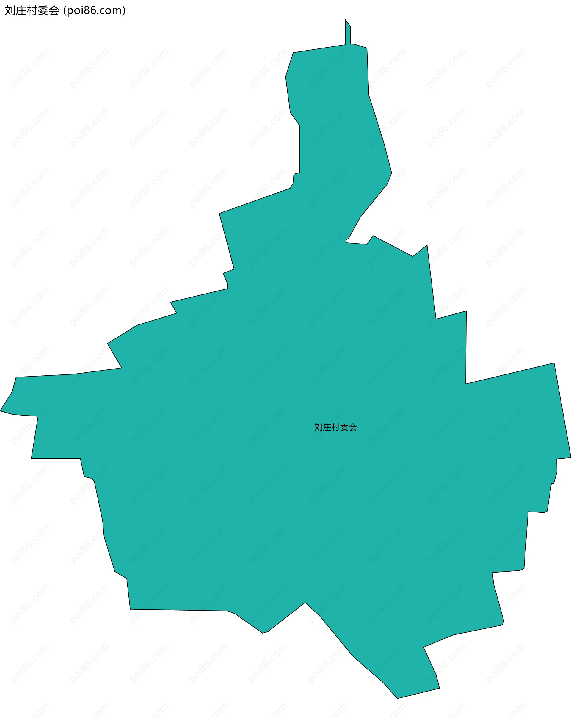 刘庄村委会边界地图