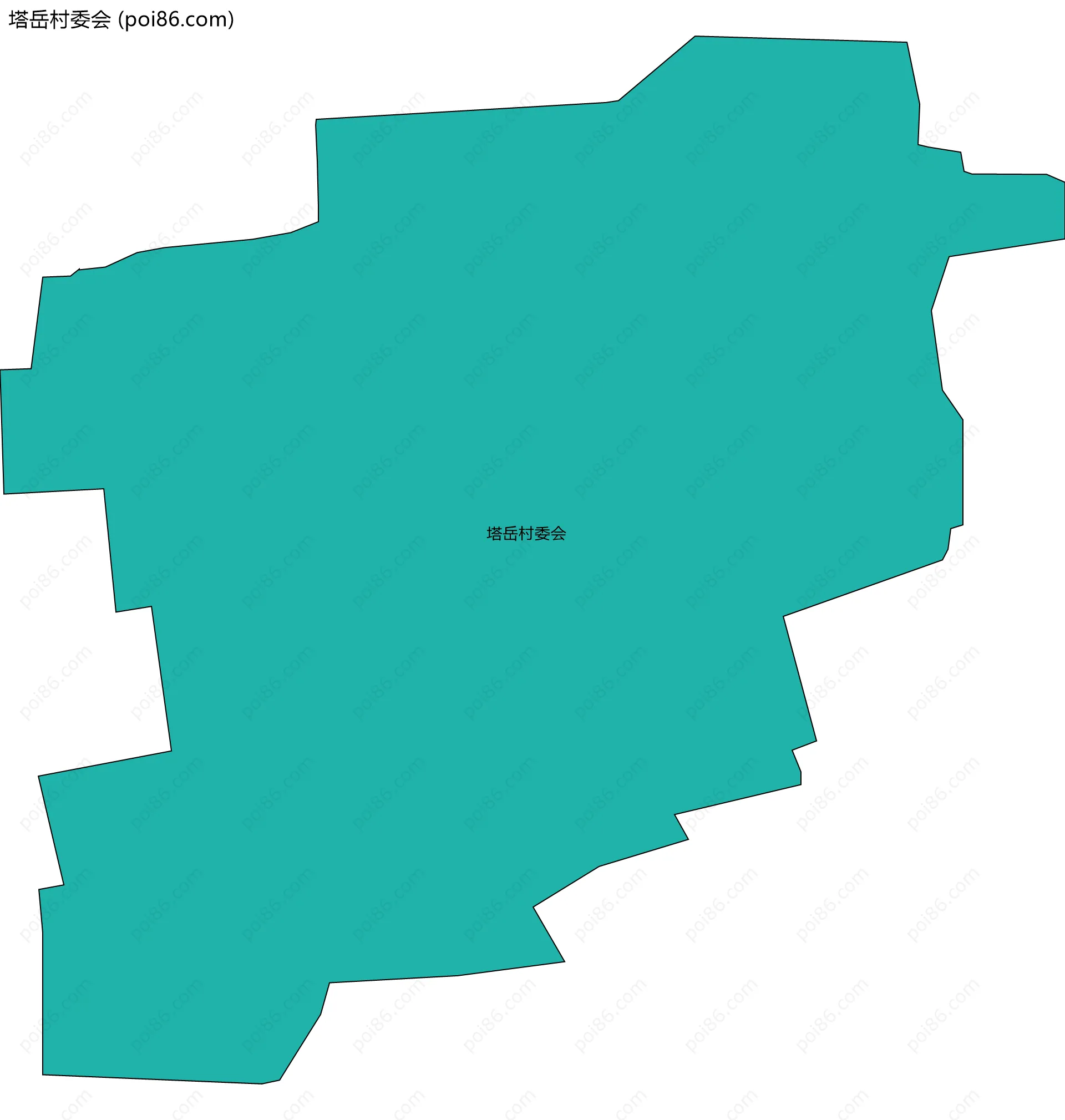 塔岳村委会边界地图
