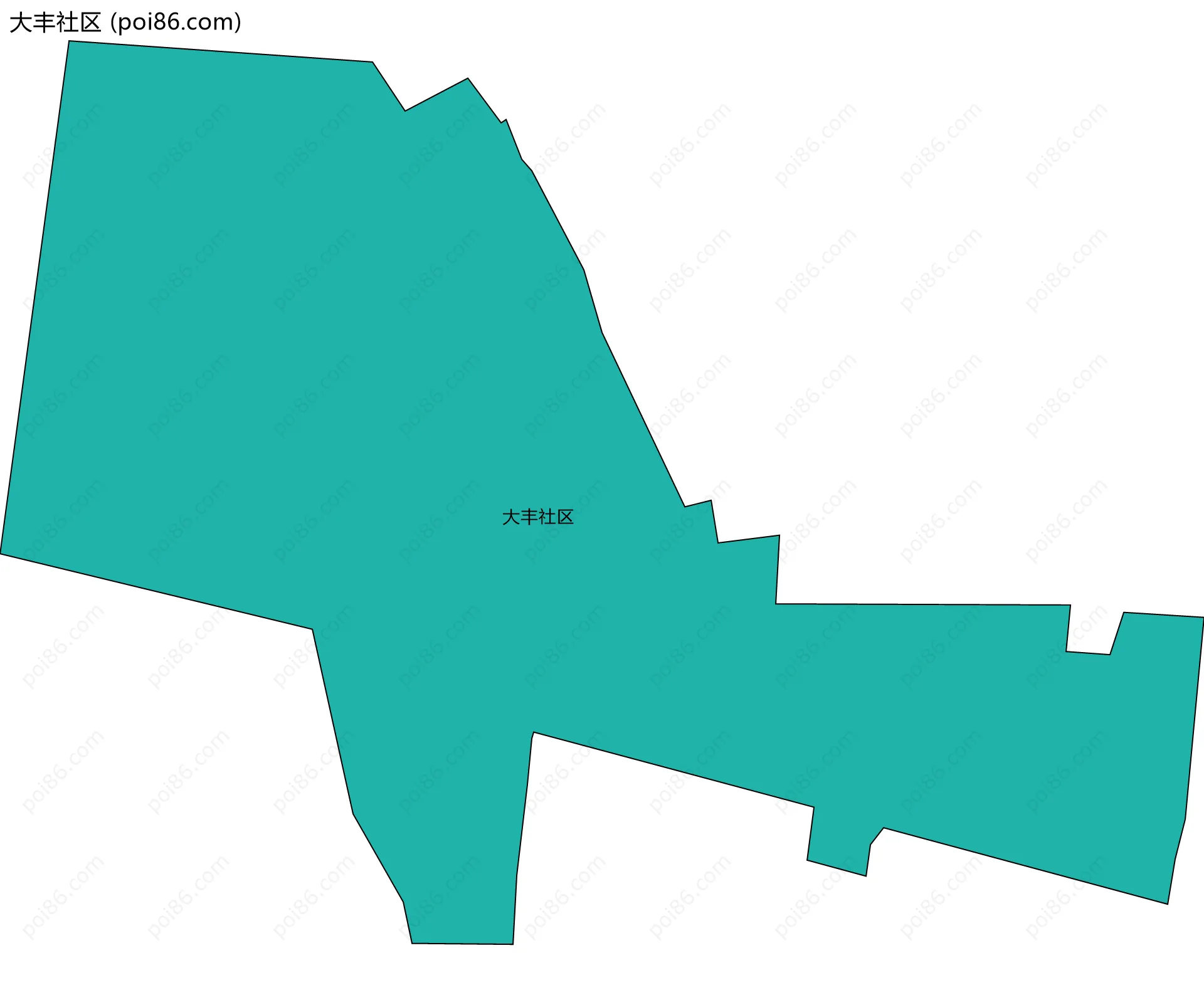 大丰社区边界地图