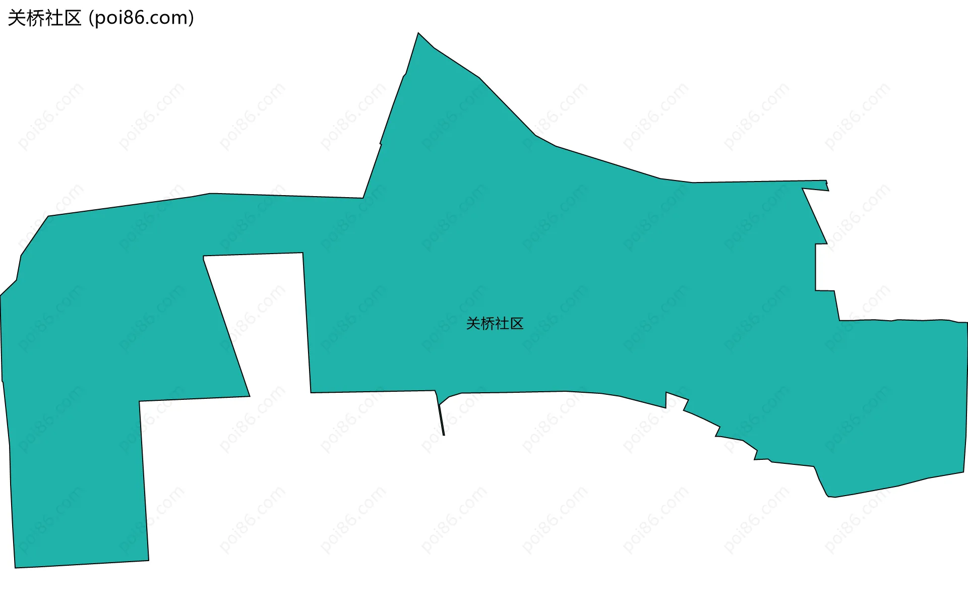关桥社区边界地图